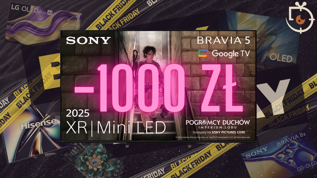 Sony BRAVIA 5 85” w promocji! Ogromny telewizor MiniLED 4K 120 Hz z Dolby Vision i Google TV teraz za 9 989 zł. Oszczędzasz ponad 1000 zł – idealna okazja na kino domowe XXL.