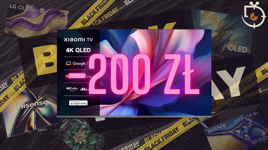 Xiaomi A Pro 55” w promocji! Kup teraz QLED 4K z Google TV za 1499 zł zamiast 1699 zł. Świetna jakość obrazu, HDR10+ i obsługa AirPlay w supercenie na Black Friday Weeks.