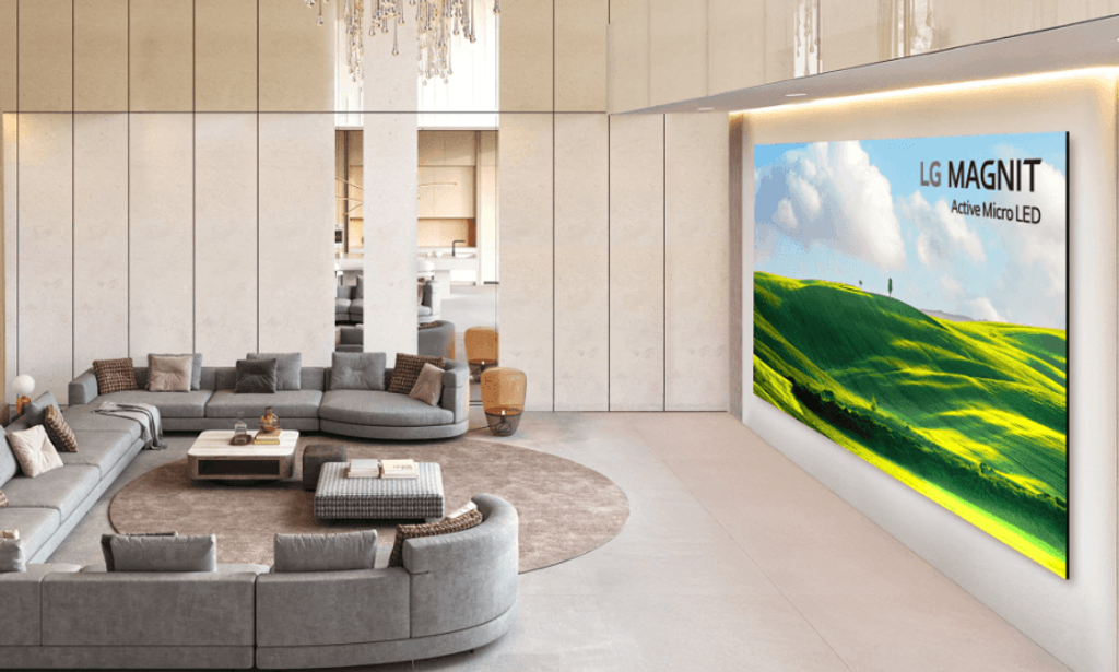 Premium MicroLED from LG. Magnit Active Micro LED arrives in the USA – 136 inches, TÜV certification, contrast 1,000,000:1 and a price in the hundreds of thousands of dollars.
