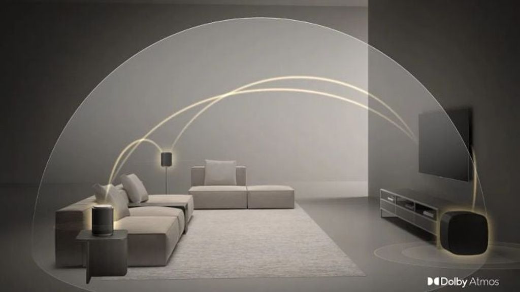 The new LG Sound Suite audio system with Dolby Atmos FlexConnect offers cinema-quality sound without cables, support for AirPlay and Spotify Connect, and flexible configurations for modern living rooms.