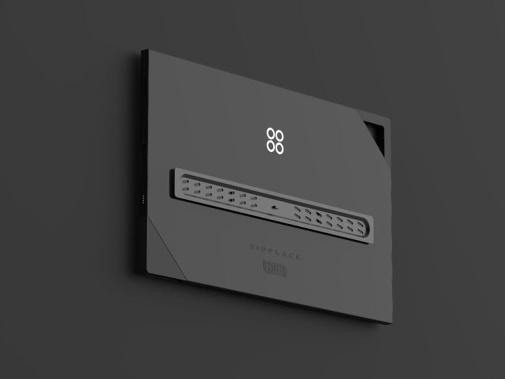 Displace Hub is an innovative TV mounting system that requires no drilling. Thanks to its suction-based technology and built-in battery, it allows almost any television to be mounted on a wall in just seconds.