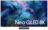 Samsung QN990F z bezramkowym ekranem i lustrzaną podstawą – nowoczesny, elegancki design klasy premium.