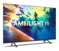Basic 4K models without Ambilight, but with Titan OS and HDR10+. The 7800 version features a QLED screen with a wider color palette.
