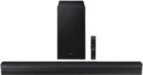 Samsung HW-B650 Soundbar 3.1 with 370W power and a dedicated center channel. Excellent for dialogues and watching movies with a voiceover.
