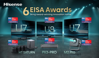 Hisense wins 6 EISA Awards 2025–2026! Mini LED TVs, 4K projectors and HT Saturn audio system set new standards for home entertainment.