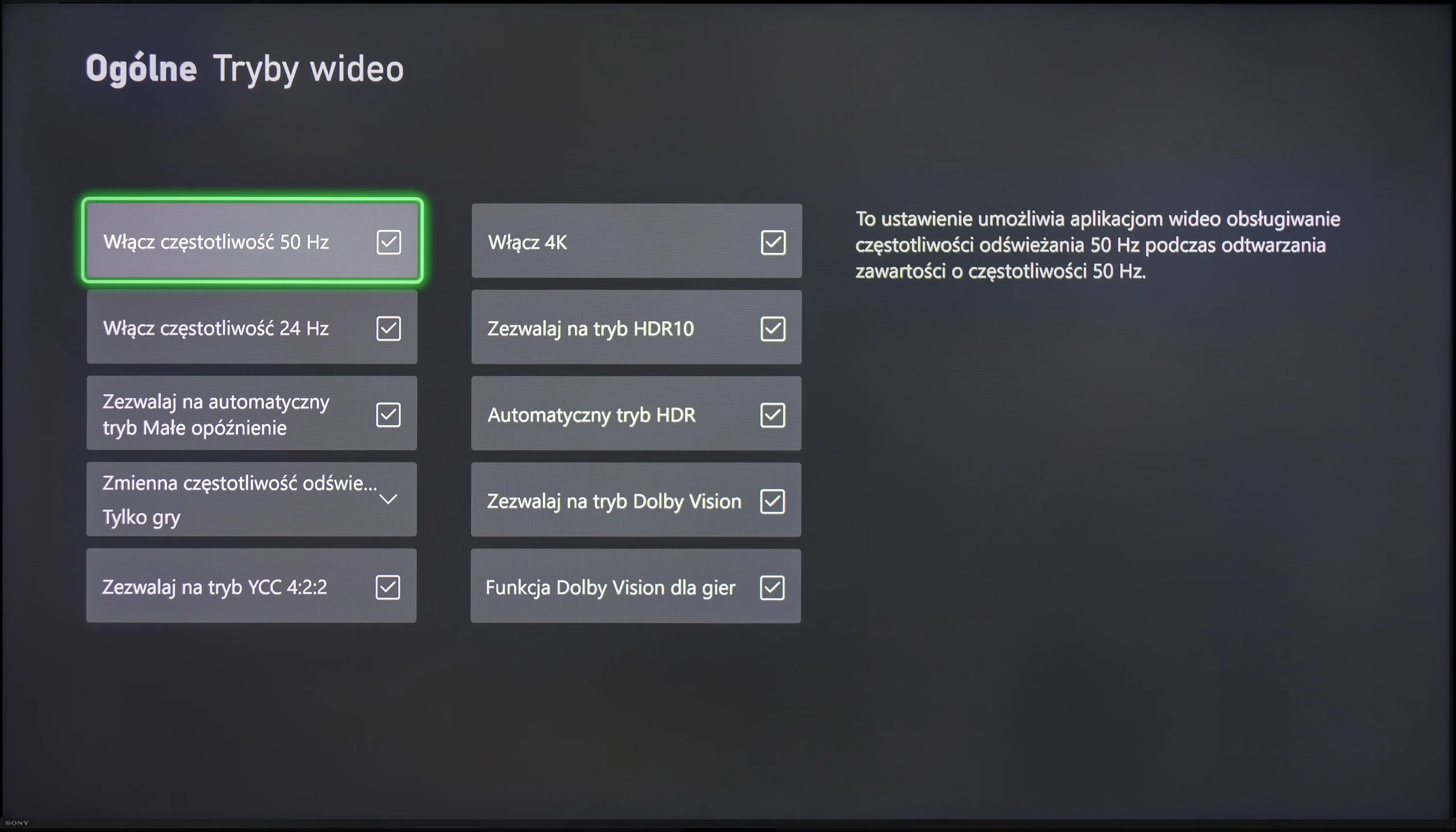 Review Sony Bravia 7 (XR70) Console compatibility and gaming features