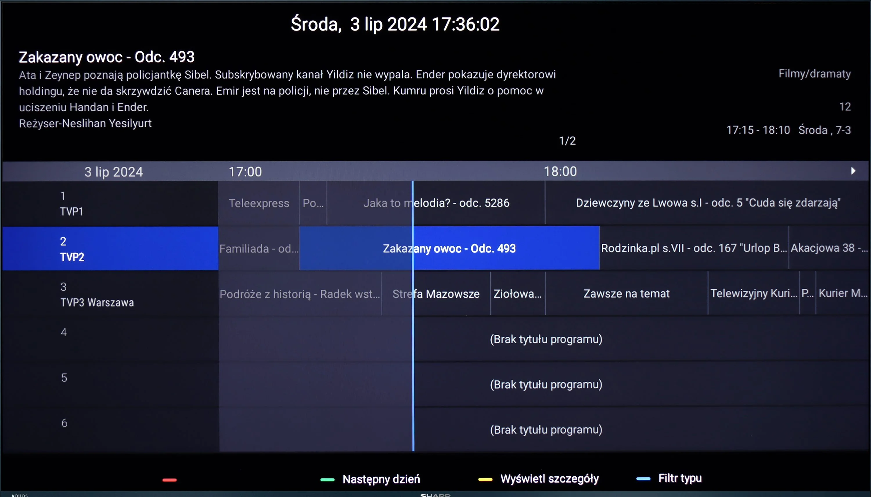Review Sharp FQ8 Appearance of the TV