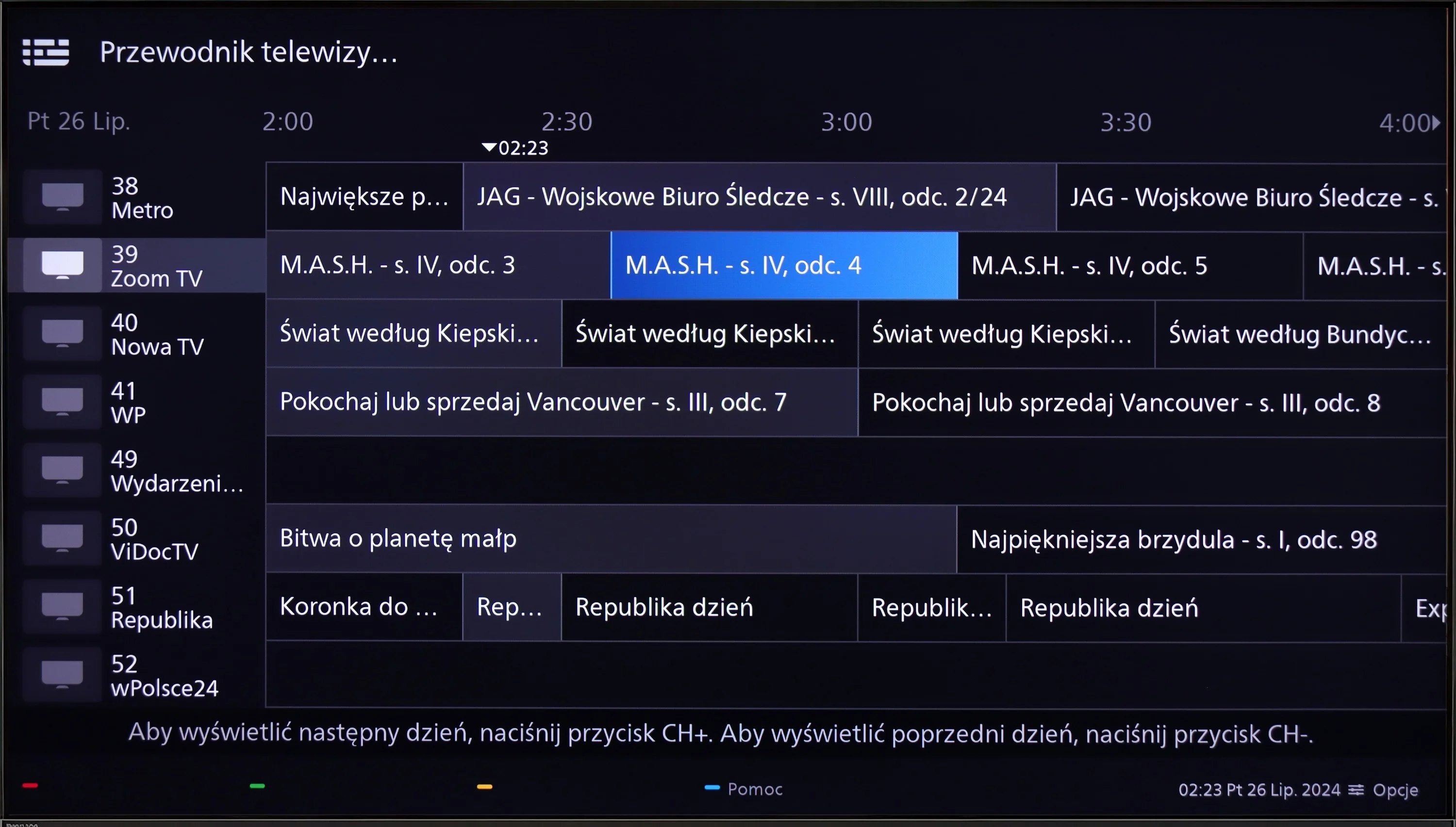 Test Philips PML9009 / 9019 / 9059 Funkcje telewizora