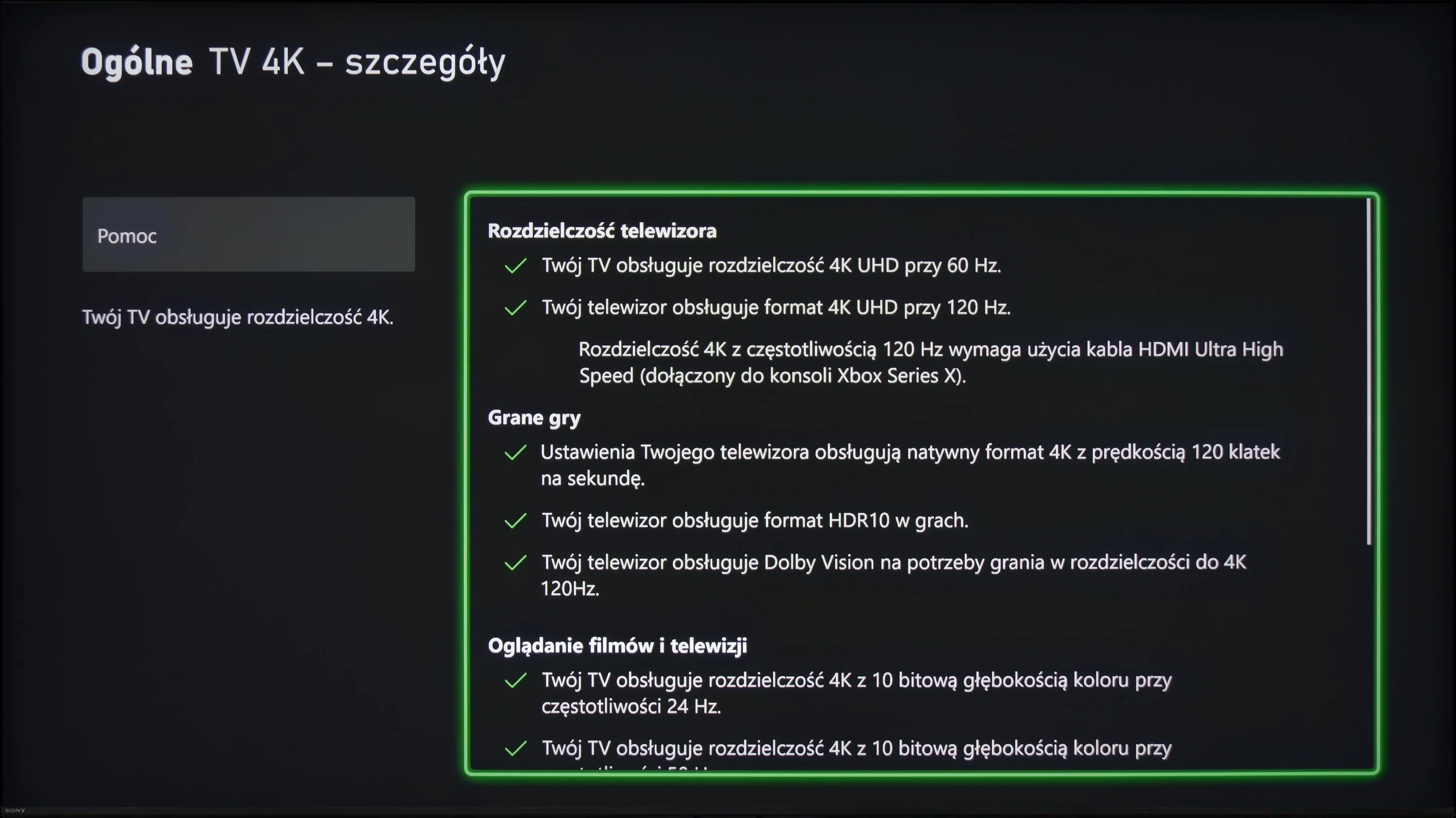Test Sony Bravia 9 (XR90) Funkcje dla graczy