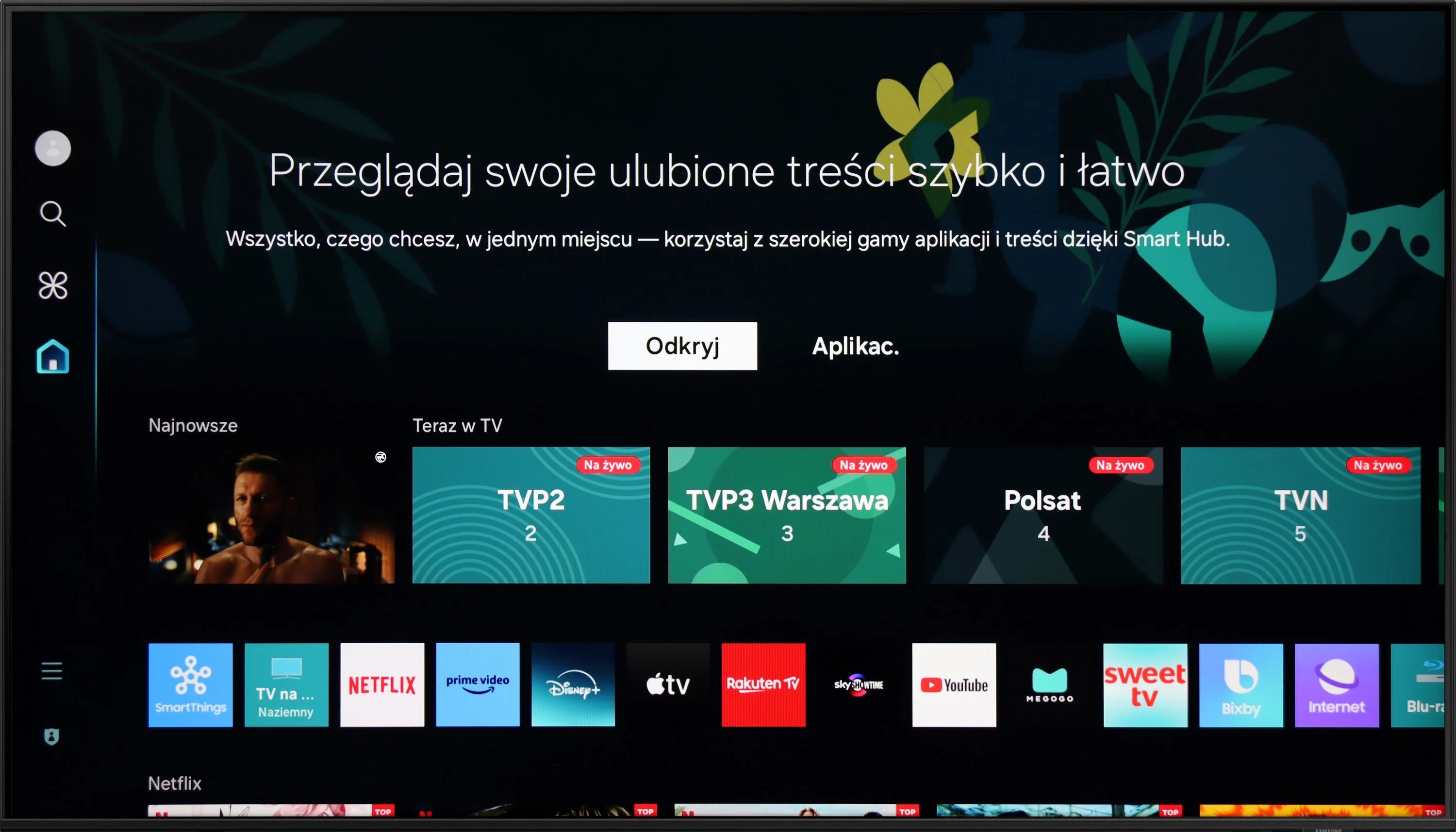 Review Samsung DU8002 (IPS) Appearance of the TV