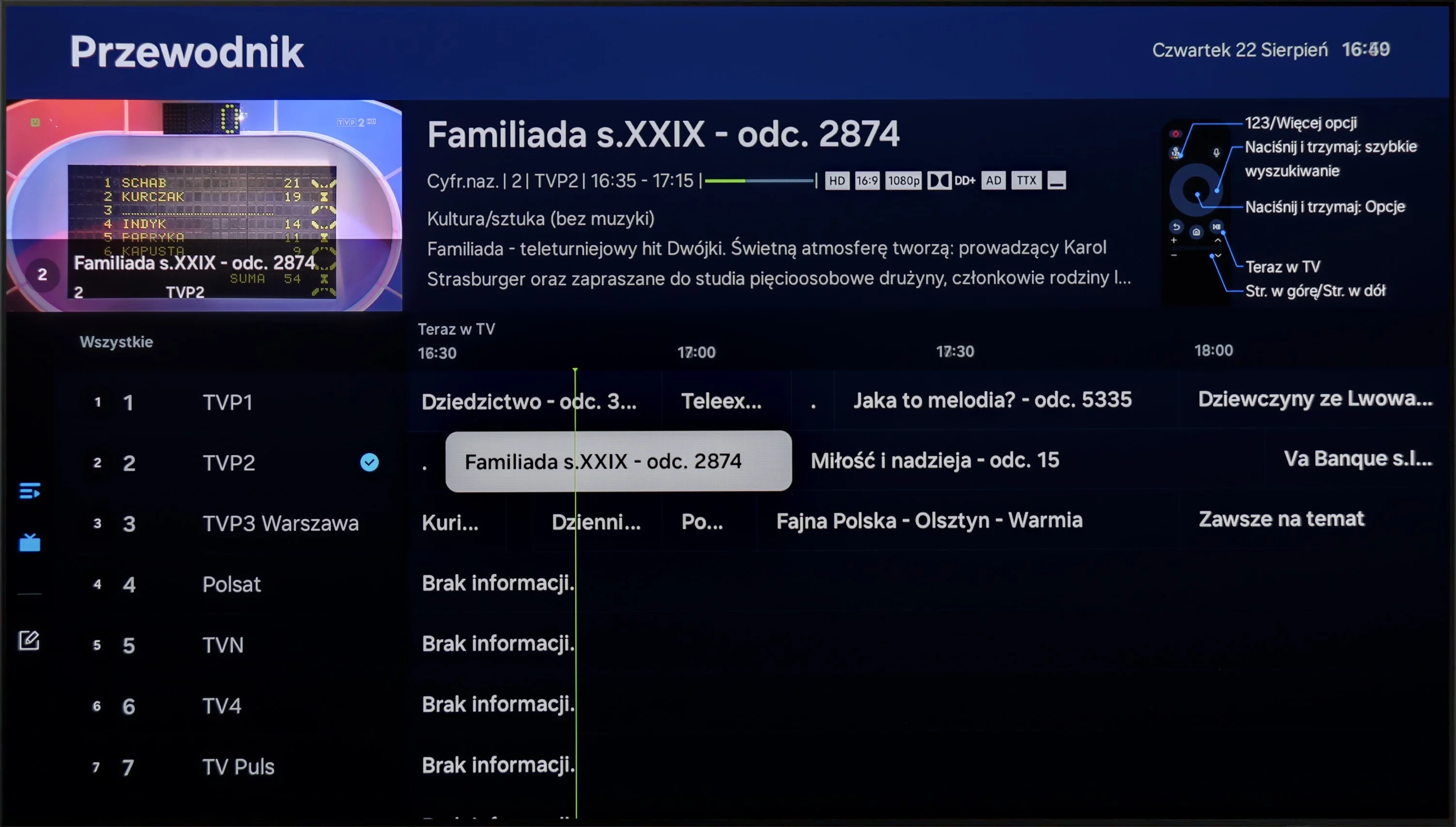 Test Samsung OLED S85D Funkcje telewizora