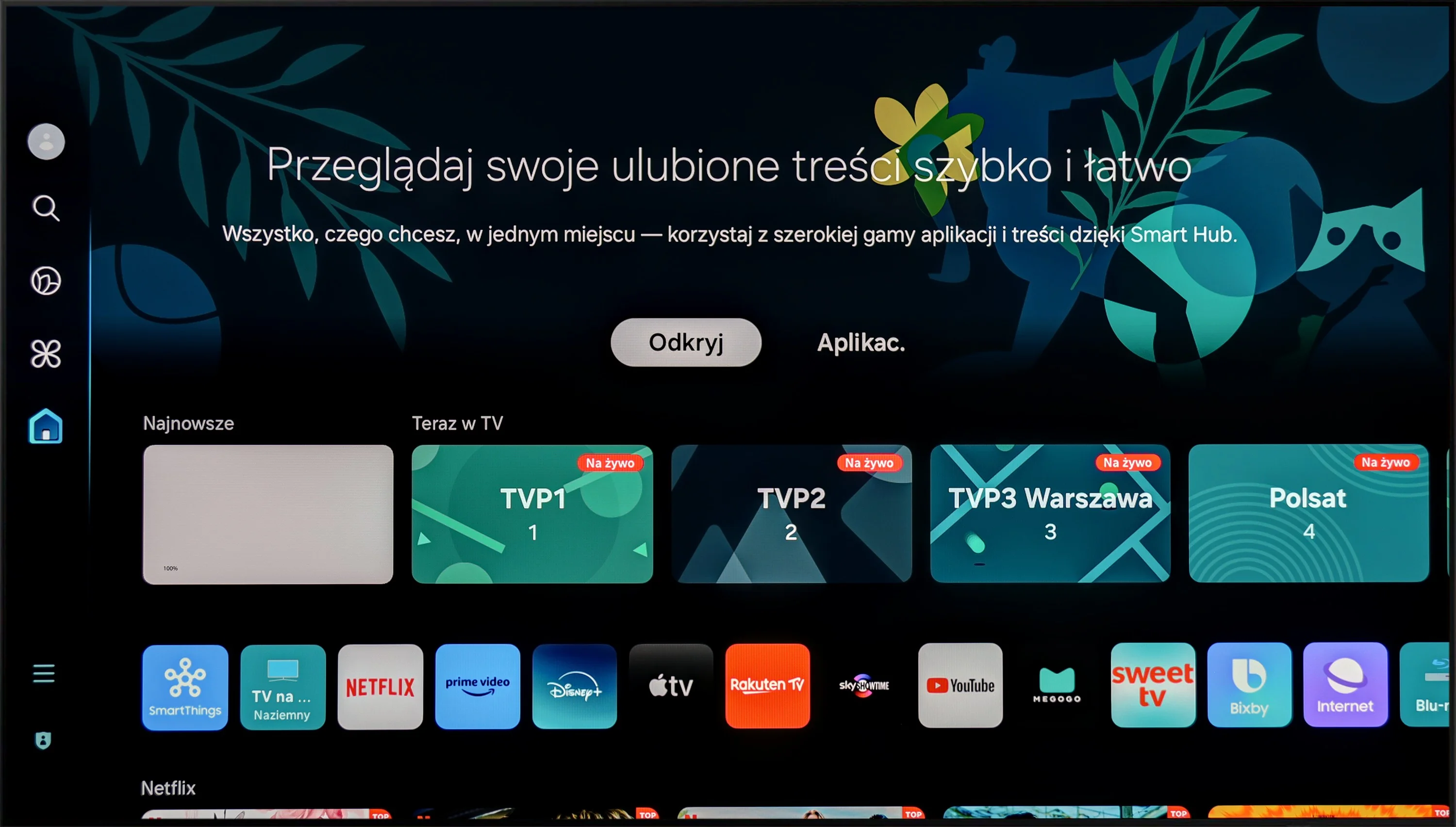 Test Samsung OLED S85D Funkcje telewizora