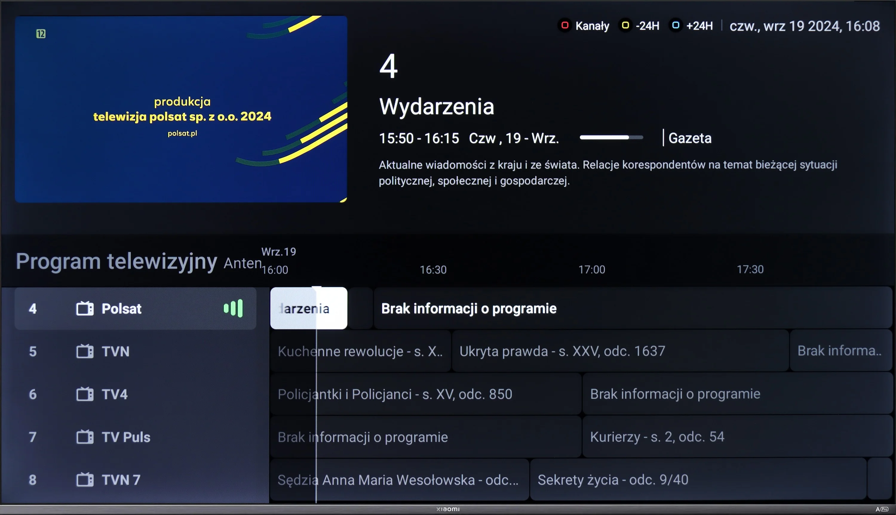 Review XIAOMI A PRO 2025 Appearance of the TV