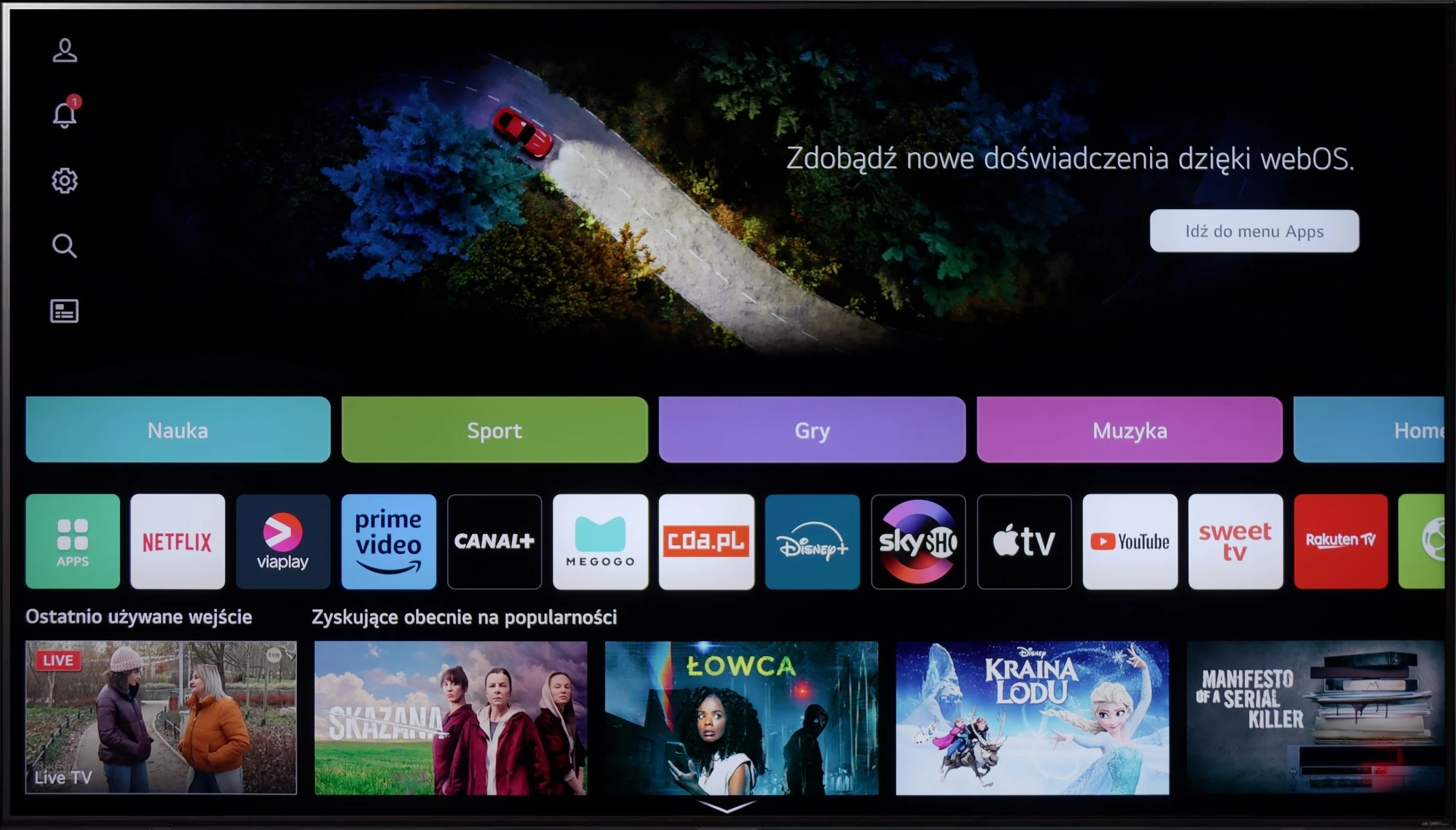 Review LG QNED91T6A Appearance of the TV