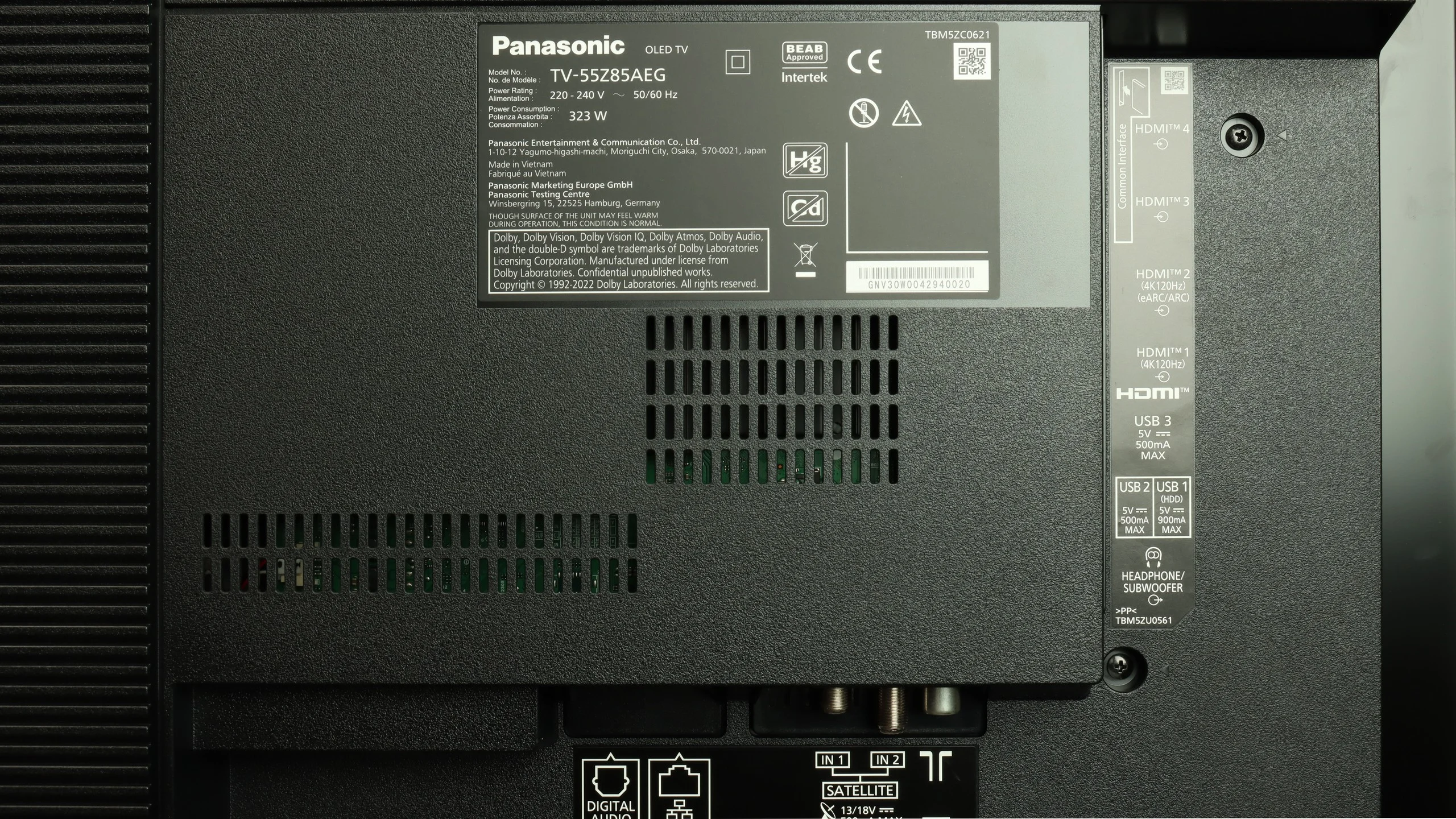 Review Panasonic Z85A Appearance of the TV
