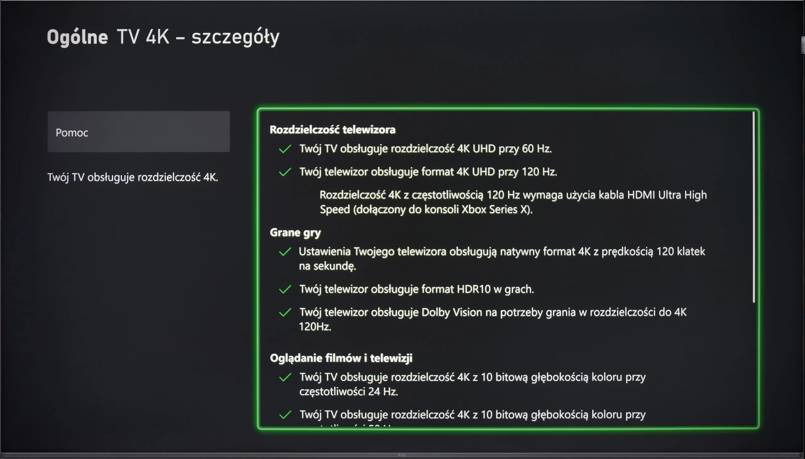 Test TCL C75B Funkcje dla graczy