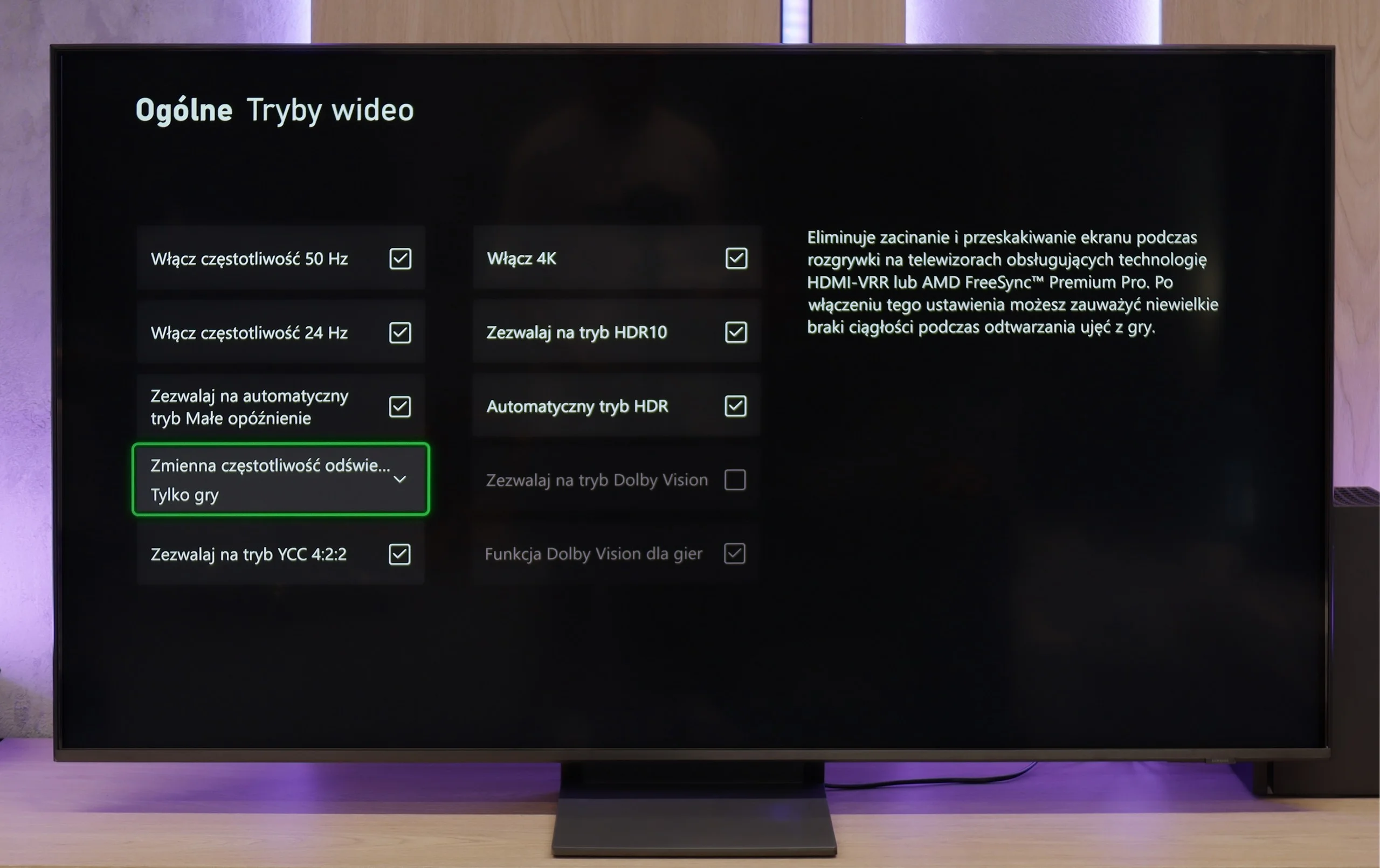 Review Samsung Neo QLED QN70F / QN74F / QN77F Console compatibility and gaming features