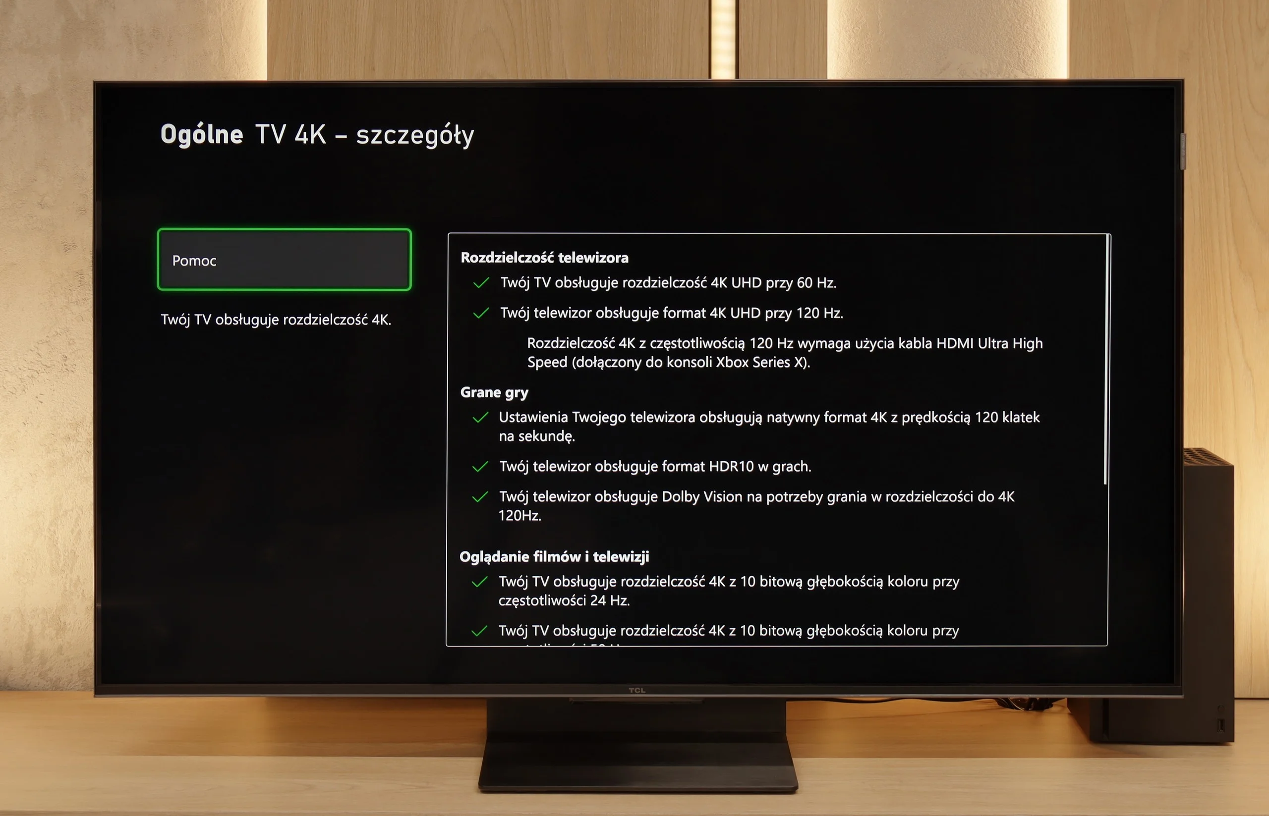 Test TCL C7K / QM7K 50" Funkcje dla graczy