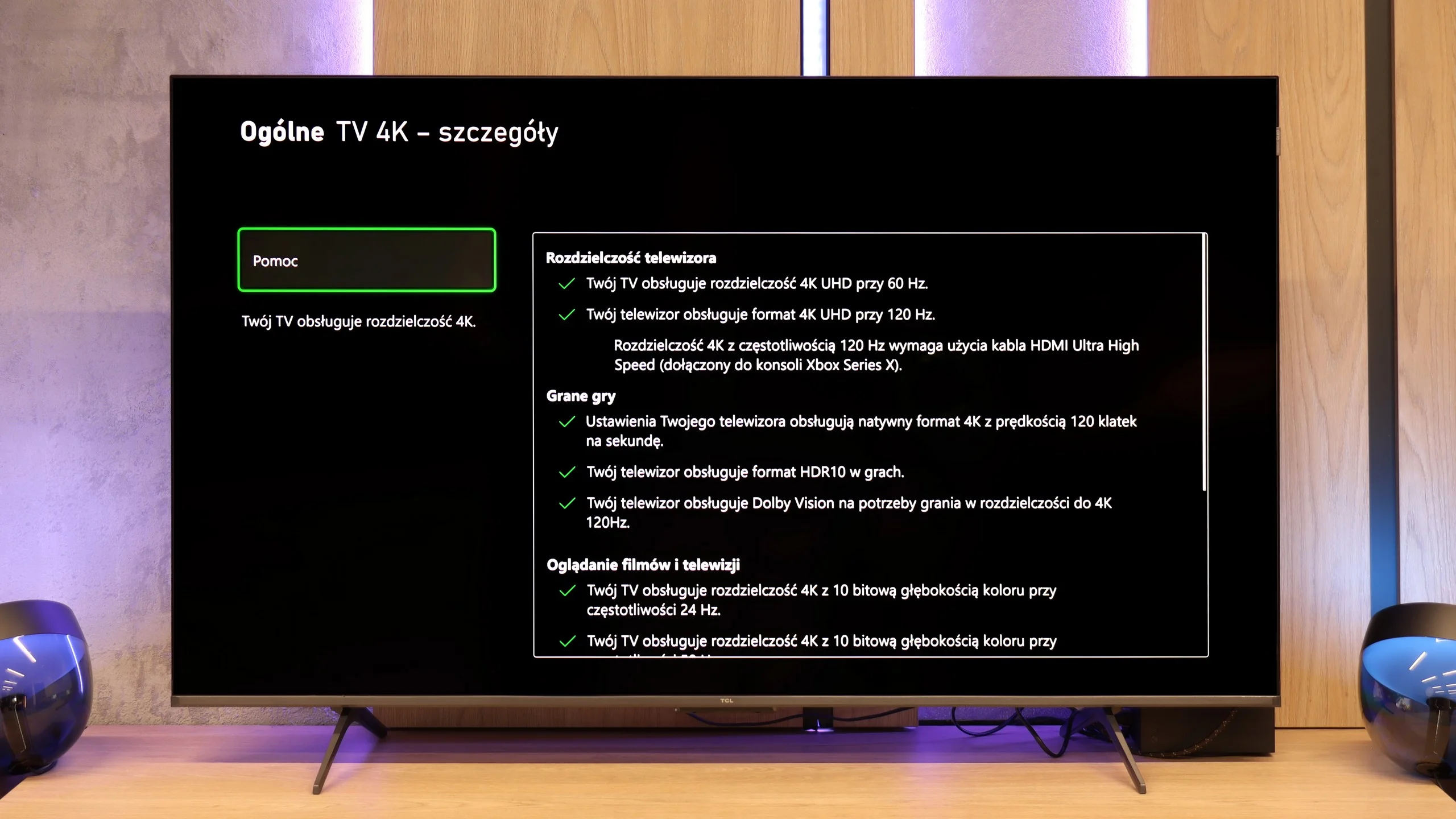 Review TCL P89K / TCL P8K Console compatibility and gaming features