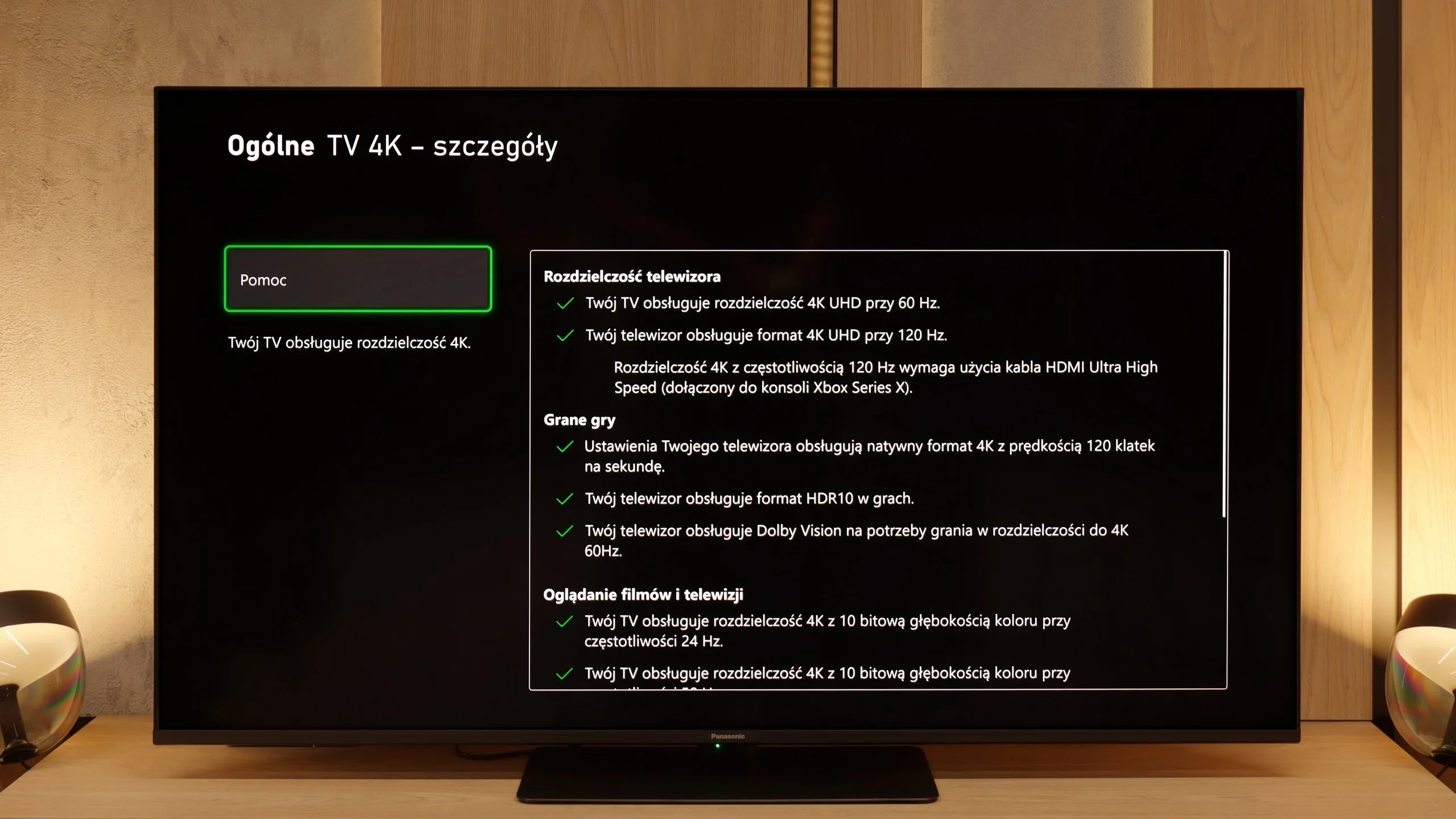 Test Panasonic W85B Funkcje dla graczy
