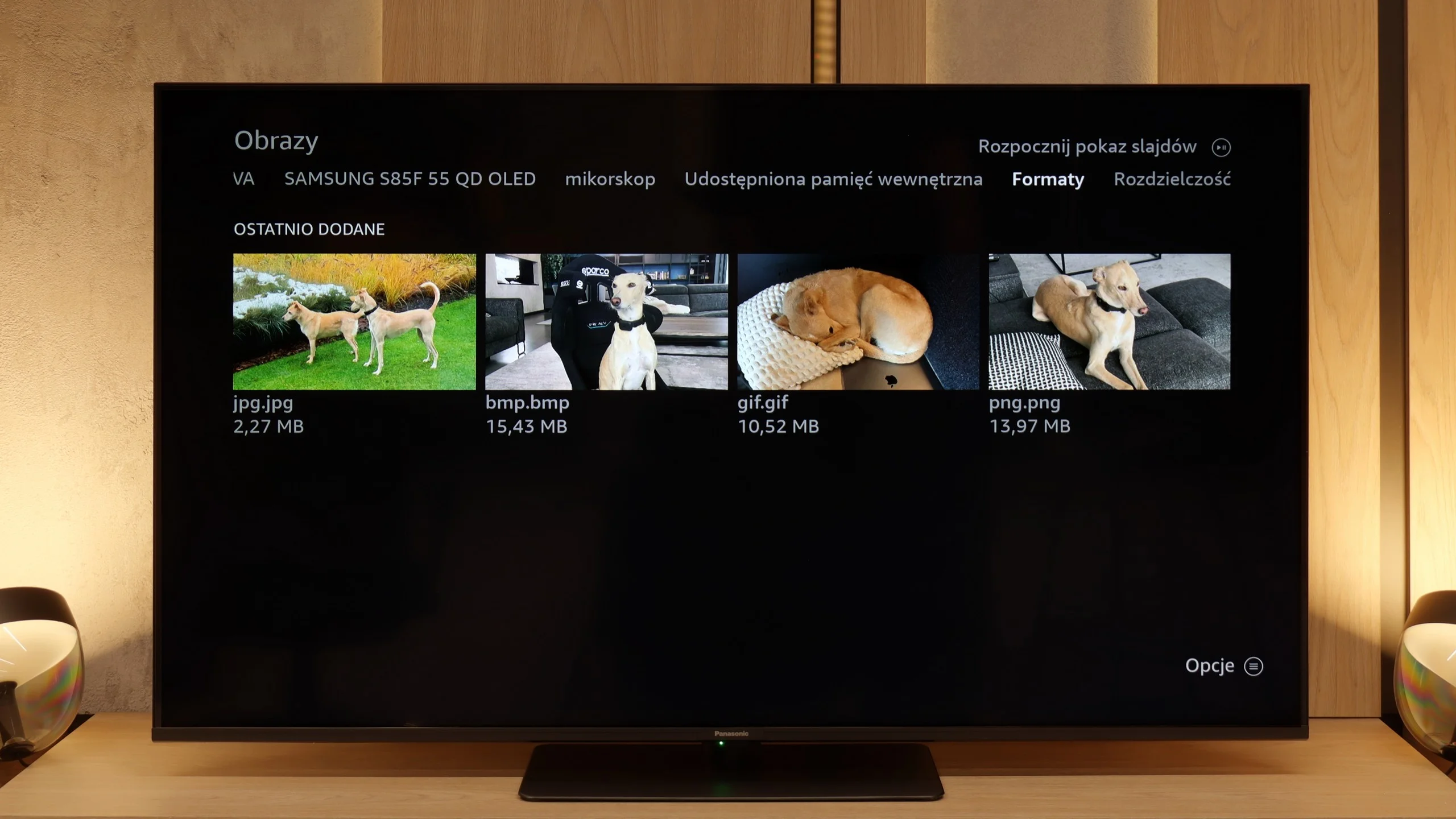 Test Panasonic W85B Wygląd telewizora
