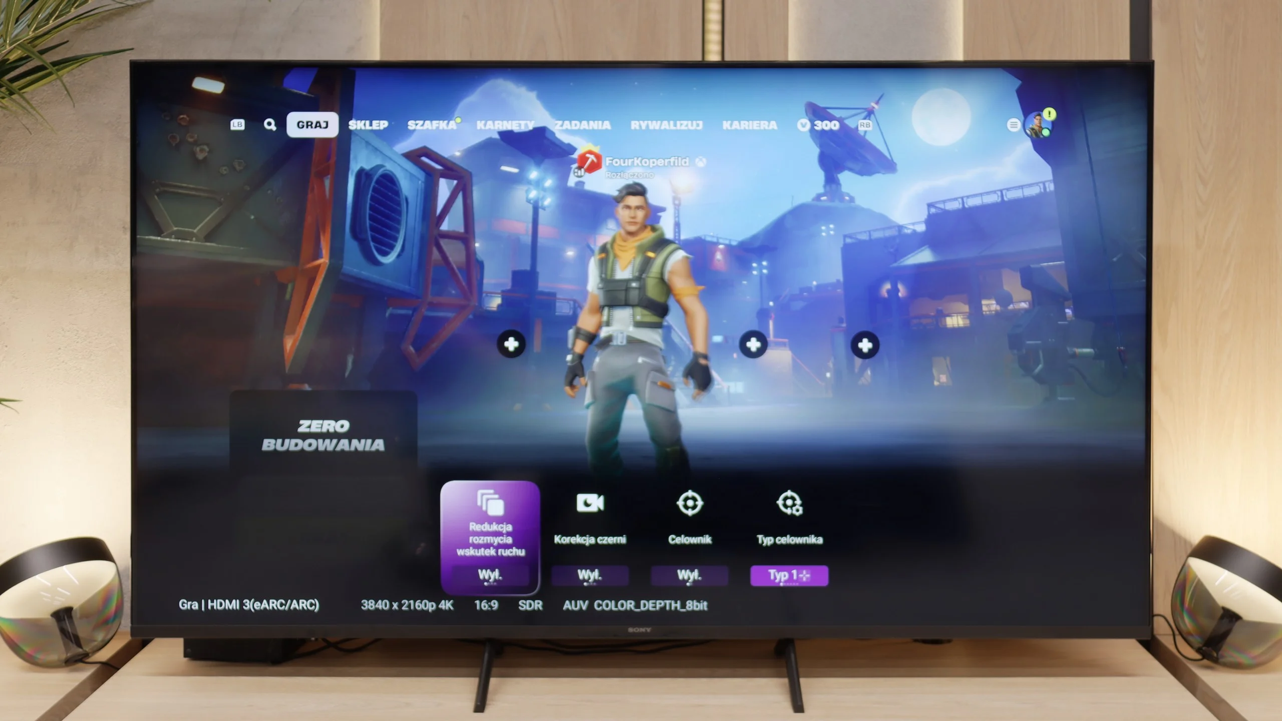 Test Sony Bravia 3 50' (VA) Funkcje dla graczy