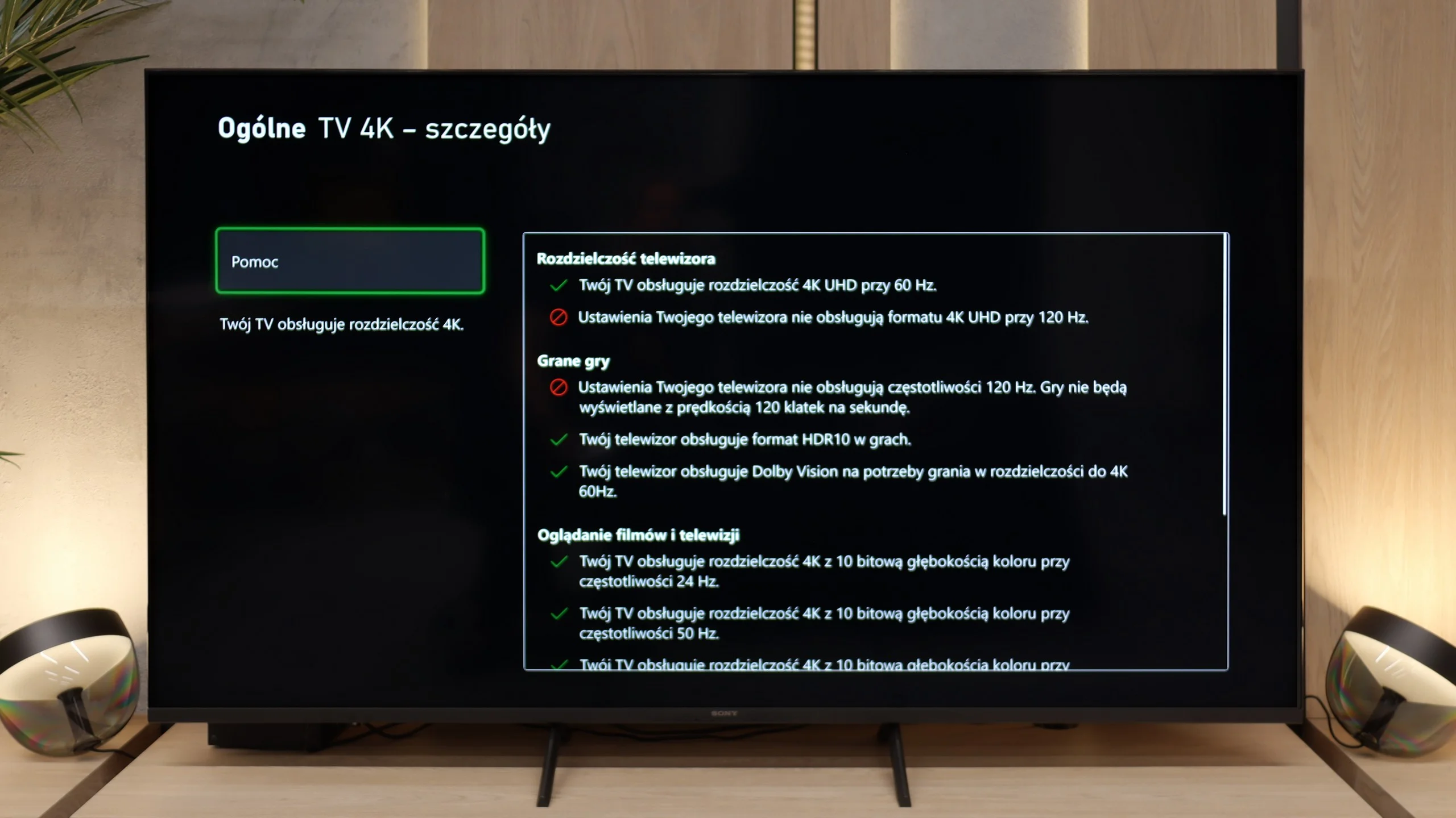 Test Sony Bravia 3 50' (VA) Funkcje dla graczy
