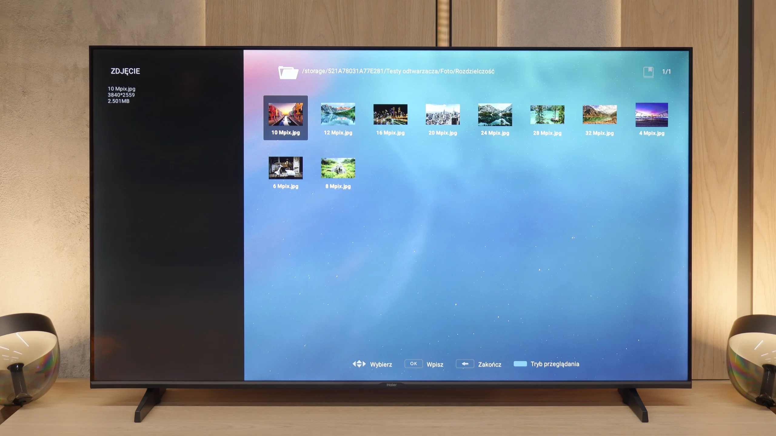 Test Haier K85F Wygląd telewizora