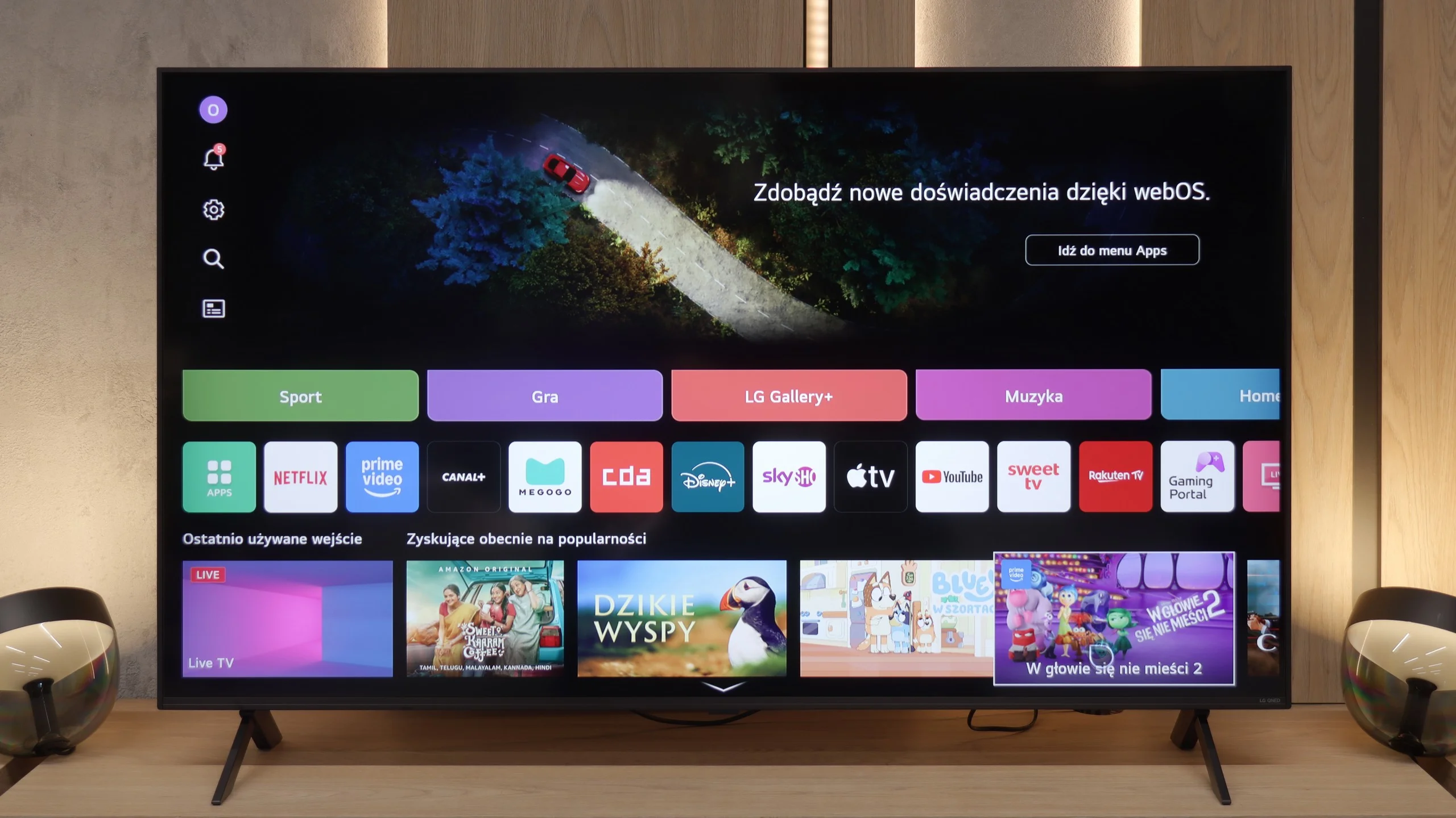 Test LG QNED80A6A (VA) Funkcje telewizora