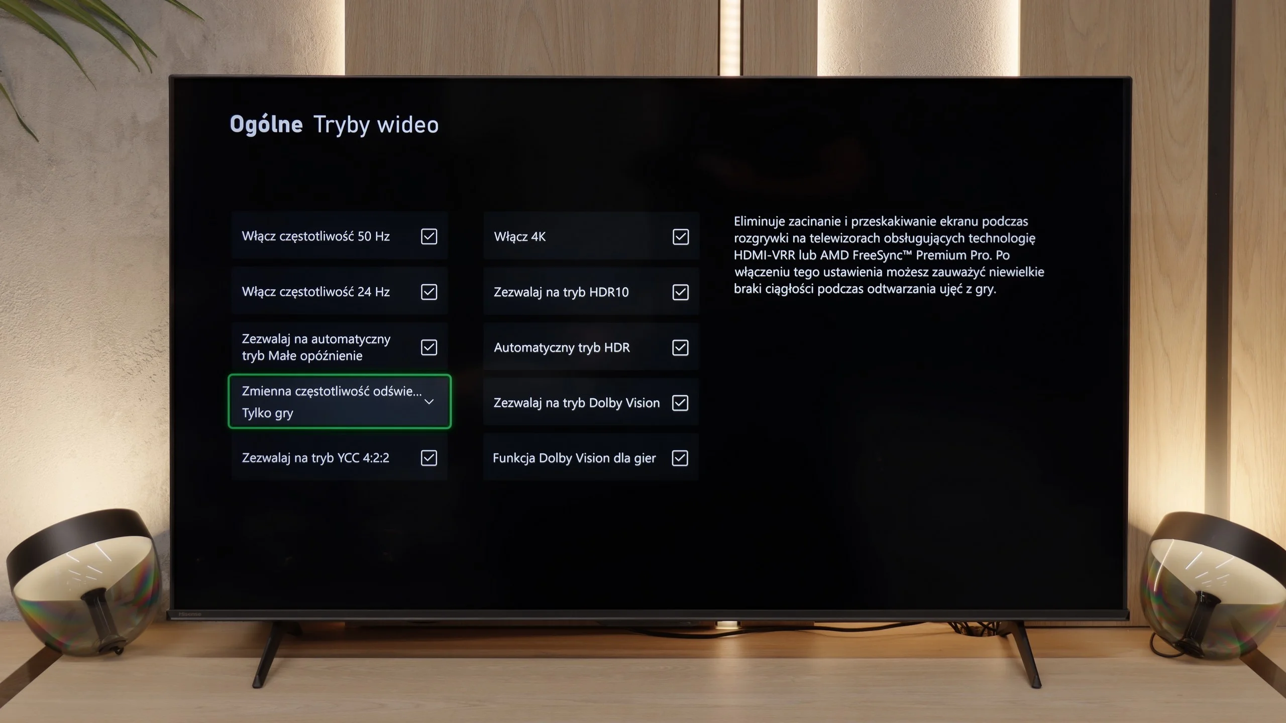Review Hisense E7Q PRO / E79Q PRO Console compatibility and gaming features