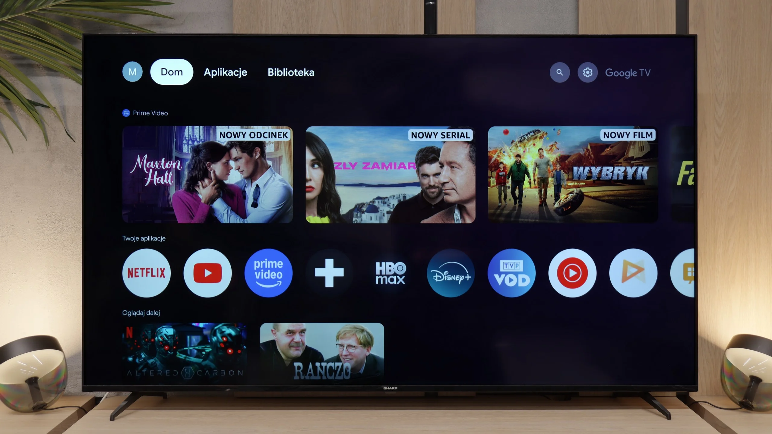Review Sharp GL4760E Appearance of the TV