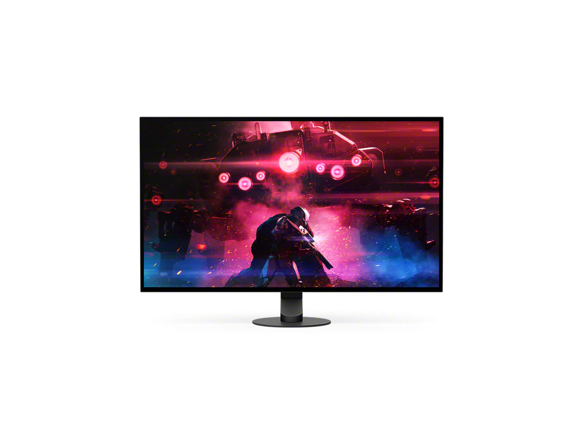 Monitor Sony InZone M9S OLED: "Monitor Sony InZone M9S OLED – 27-Zoll-Gaming-Monitor mit OLED-Panel und 4K-Auflösung, der tiefes Schwarz und lebendige Farben bietet. Ideal für Gamer und Profis, gewährleistet exzellente Bildqualität und eine 3-Jahres-Garantie gegen Einbrennen des Displays.