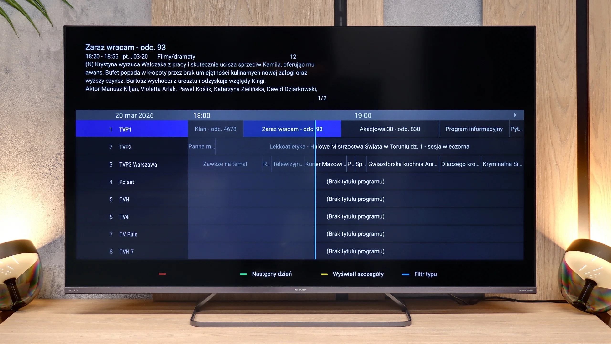 Test Sharp JP7765E Funkcje telewizora