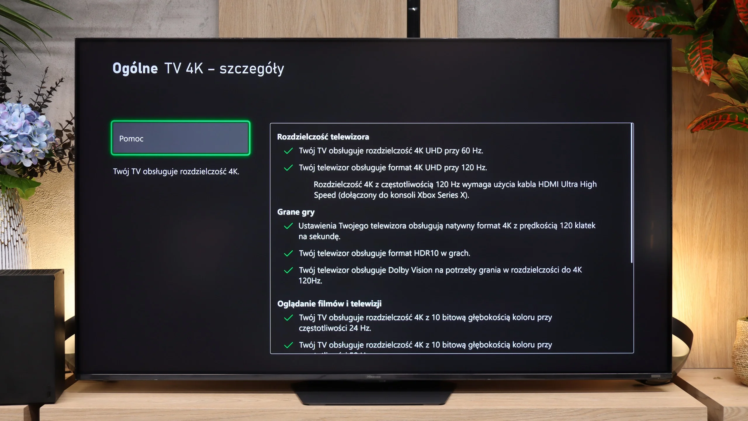 Test Hisense UR9S  Funkcje dla graczy