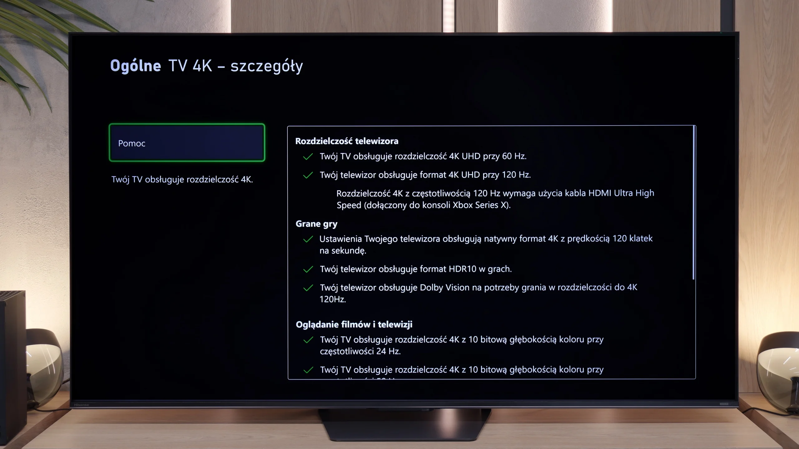 Test Hisense U7S Pro Funkcje dla graczy