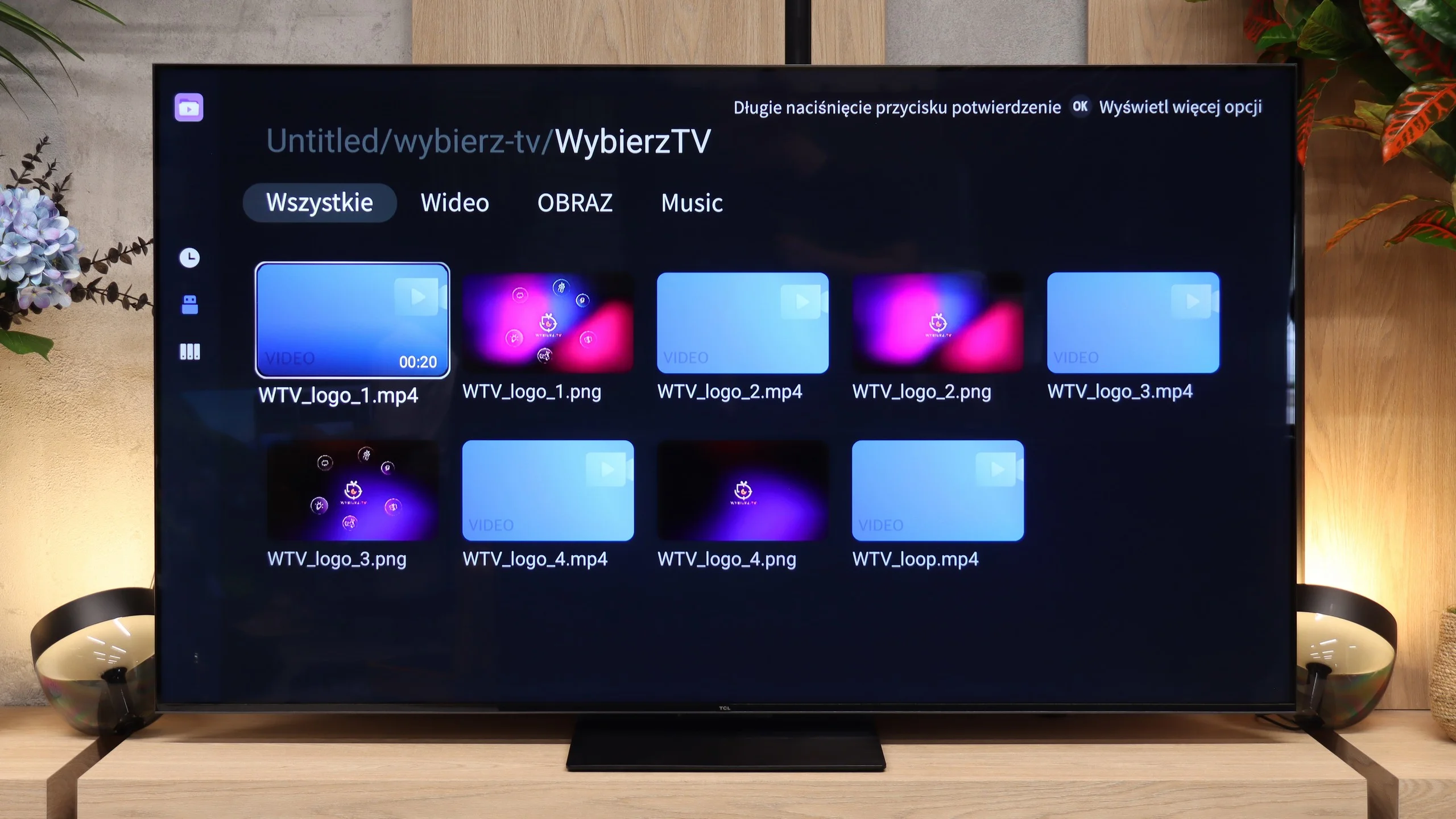 Review TCL RM7L Appearance of the TV