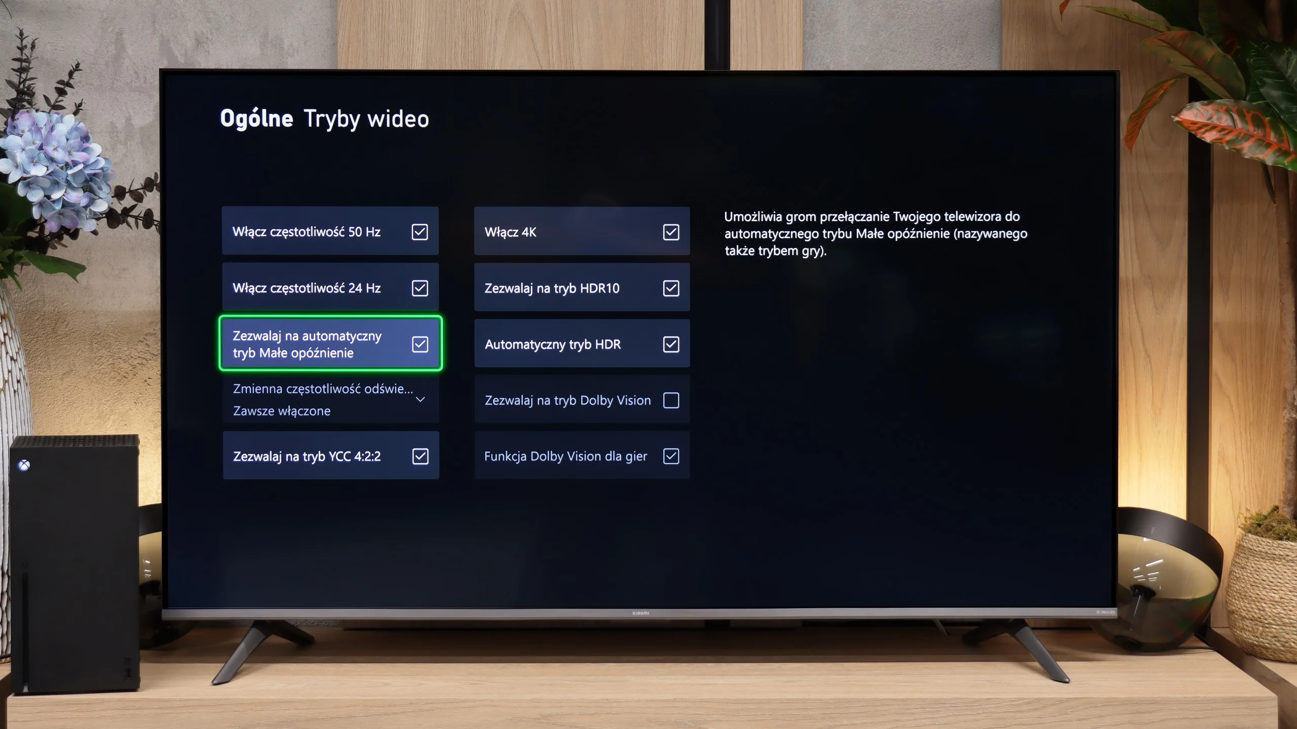 Review XIAOMI S Mini 2026 (55"-75") 60Hz  Console compatibility and gaming features