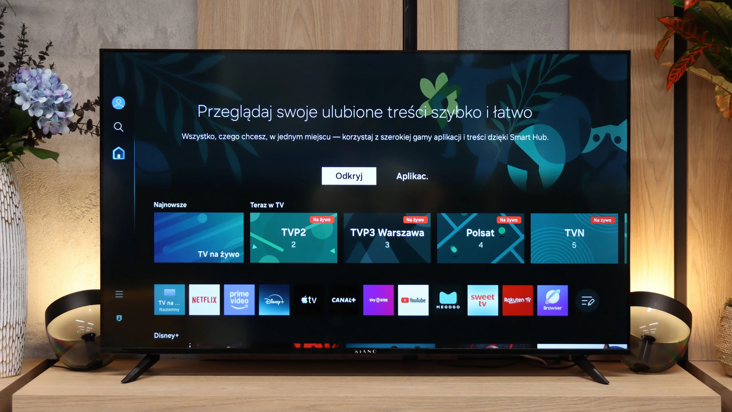 Review Kiano Elegance Tizen Appearance of the TV