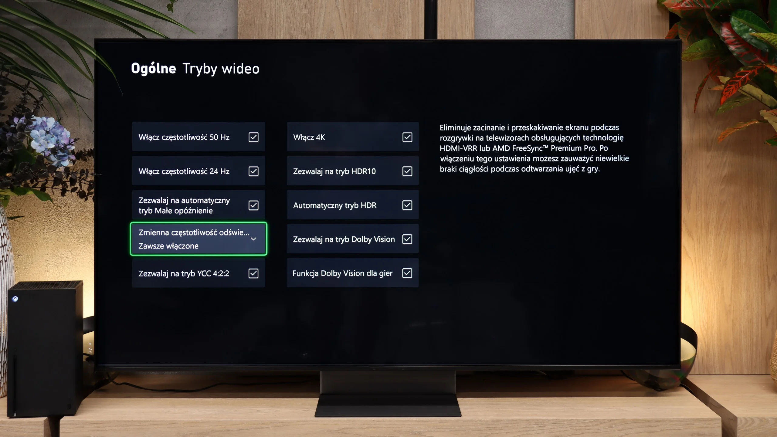 Test Sony BRAVIA 7 II Funkcje dla graczy