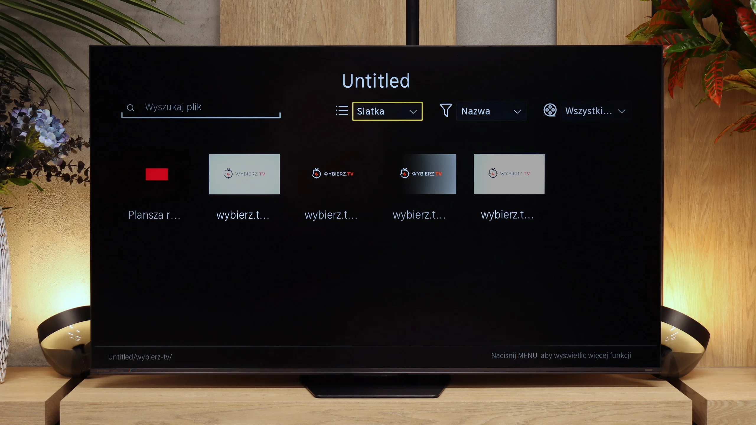 Test Hisense UR8S Wygląd telewizora