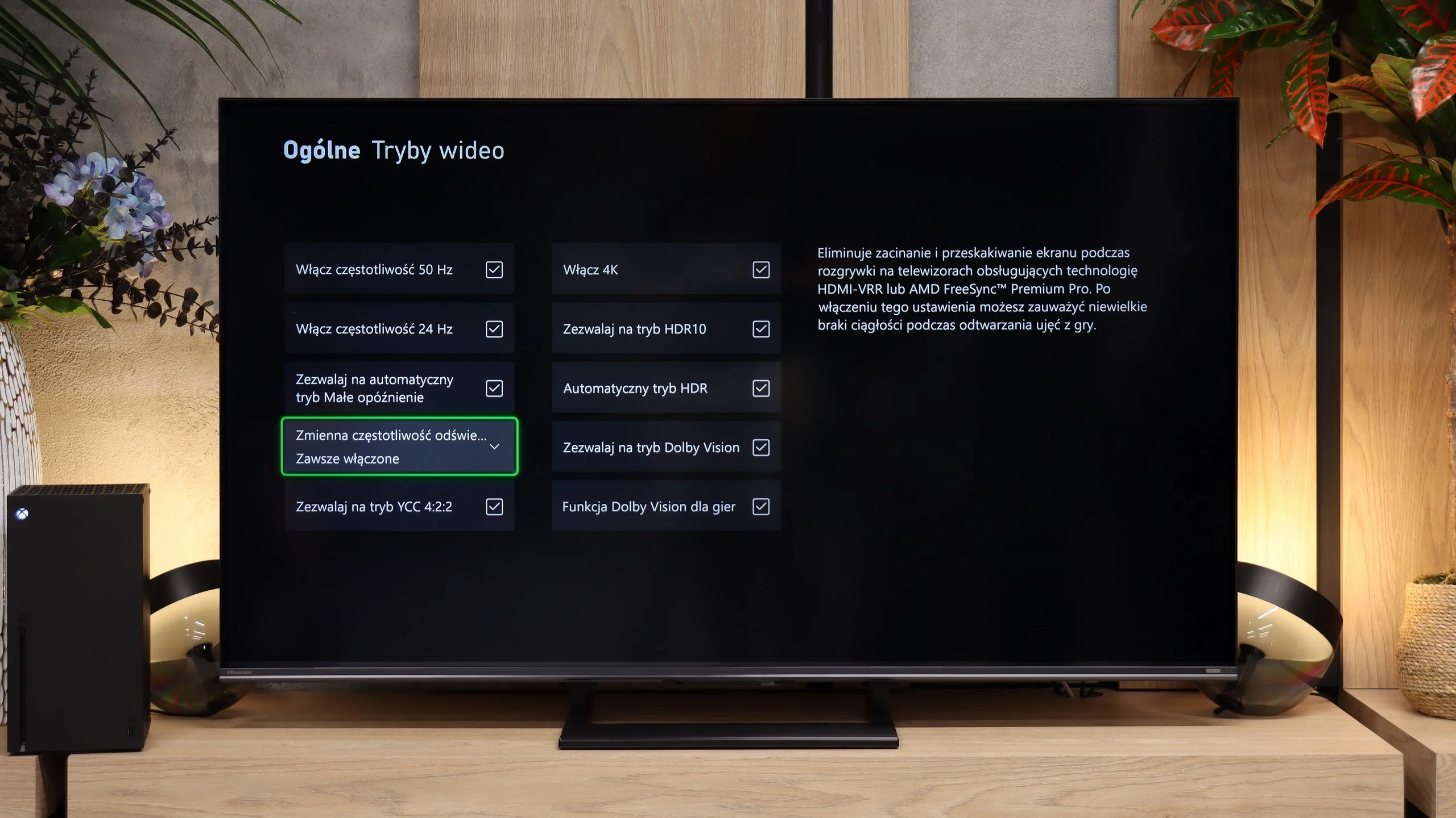 Review Hisense U7S / U77SE Console compatibility and gaming features
