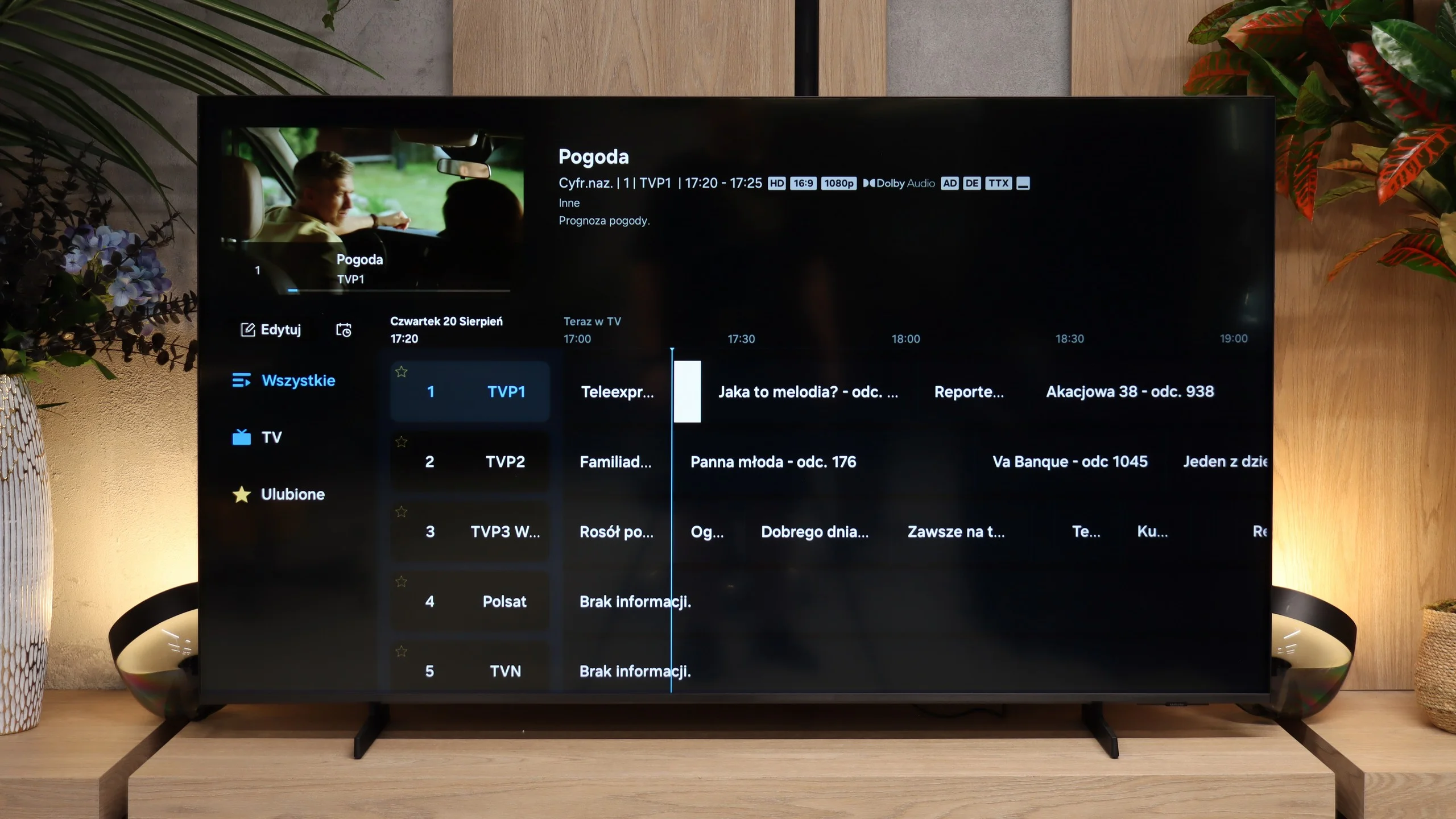 Review Samsung M80H Appearance of the TV