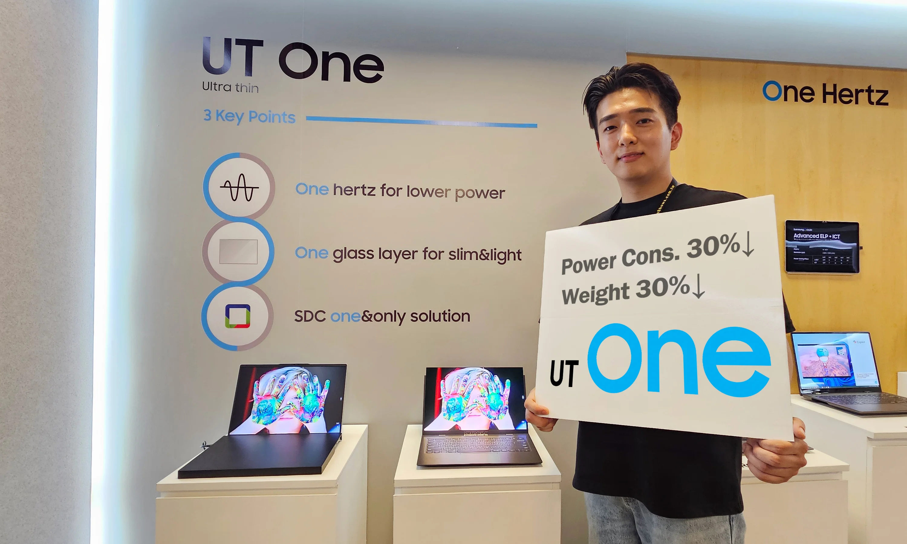 New OLED technology from Samsung coming in 2026! UT OLED is 0.6 mm thick, uses 30% less energy, and supports 120 Hz. Perfect for ultrabooks.