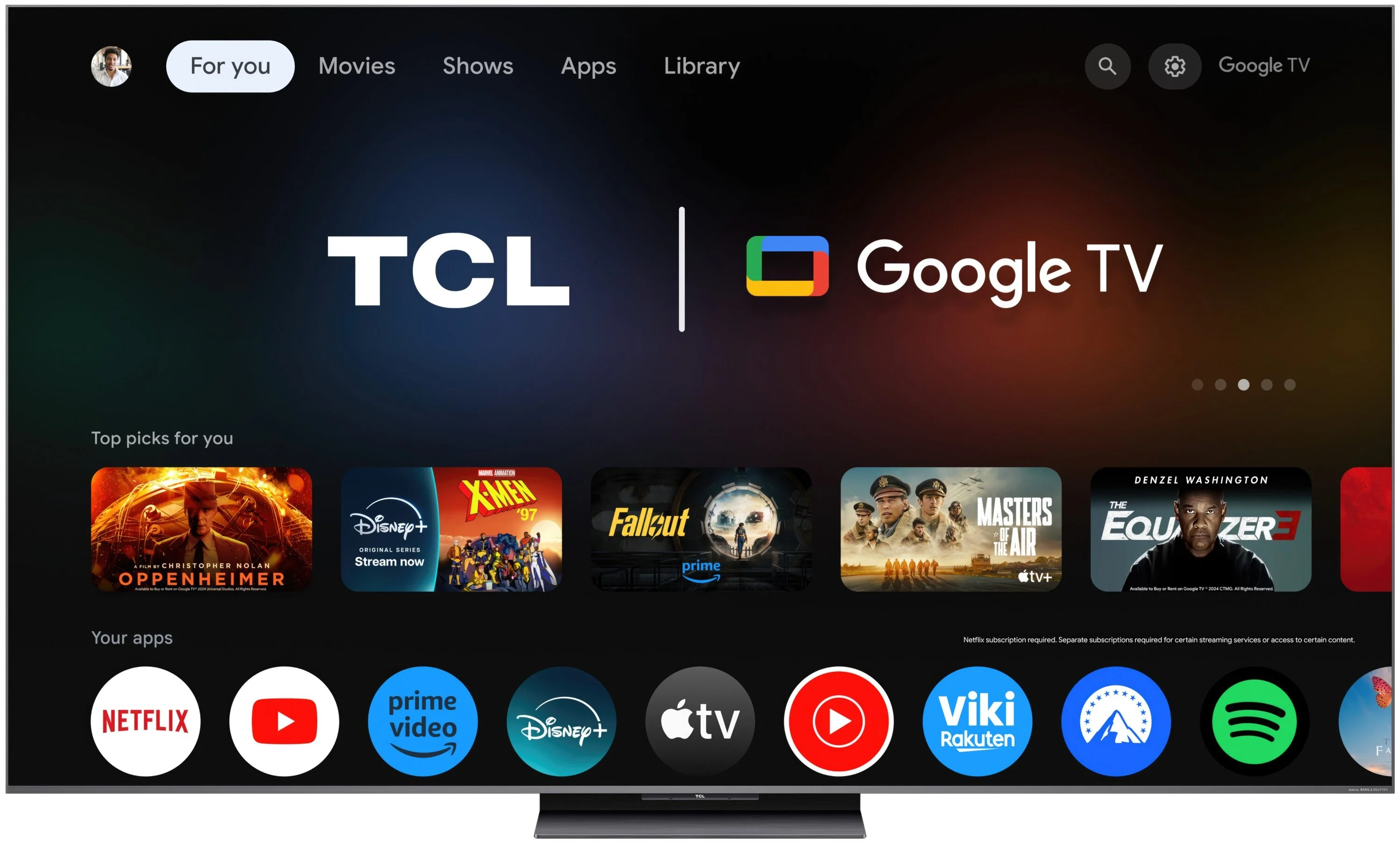 System Google TV na TCL C8K – pierwsze uruchomienie bez przycięć, interfejs działa płynnie