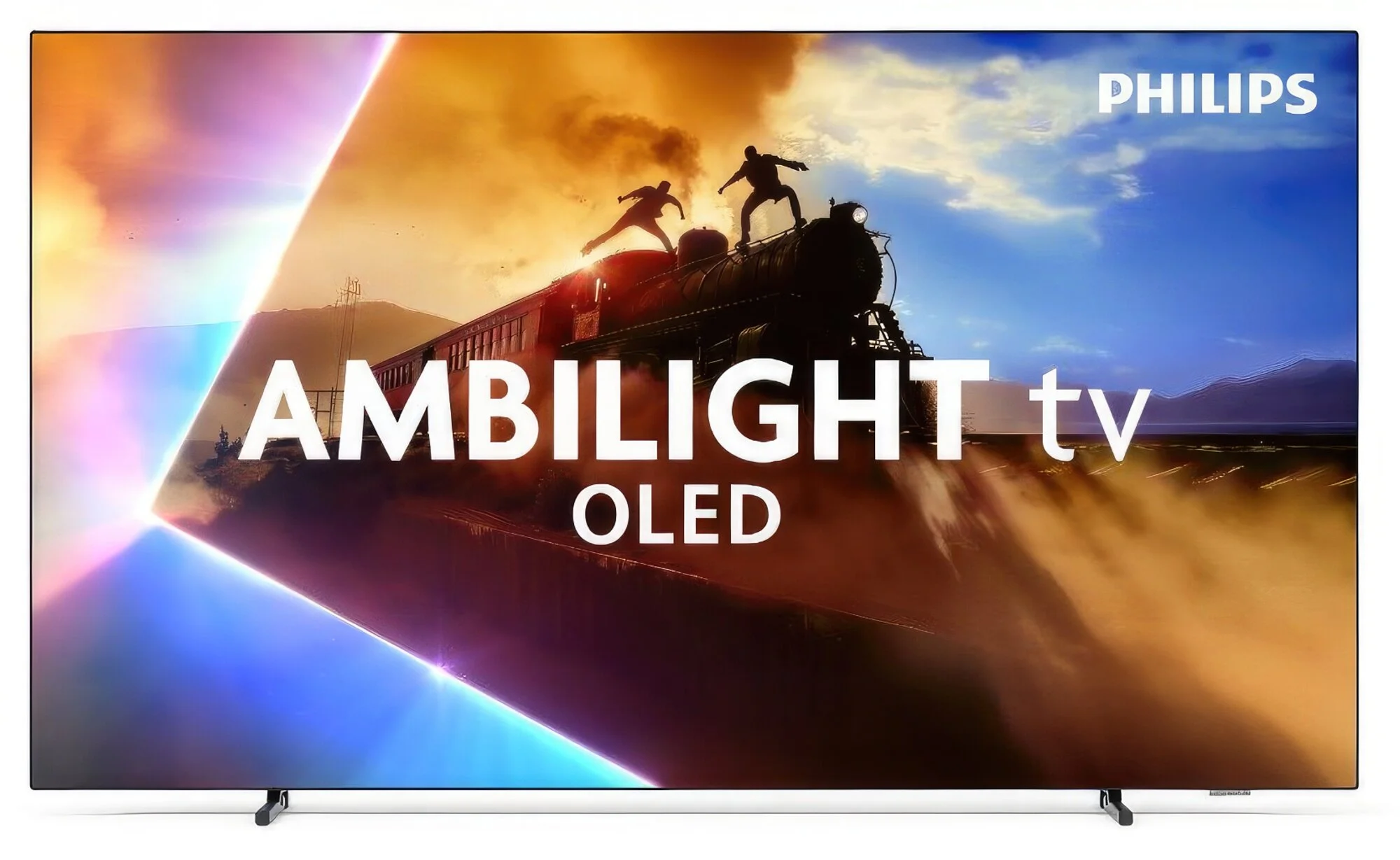 Basic Philips OLED with a 120 Hz panel, HDMI 2.1, and the Titan OS system. Possible similarities to LG B5 and Samsung S85F. With 3-sided Ambilight.