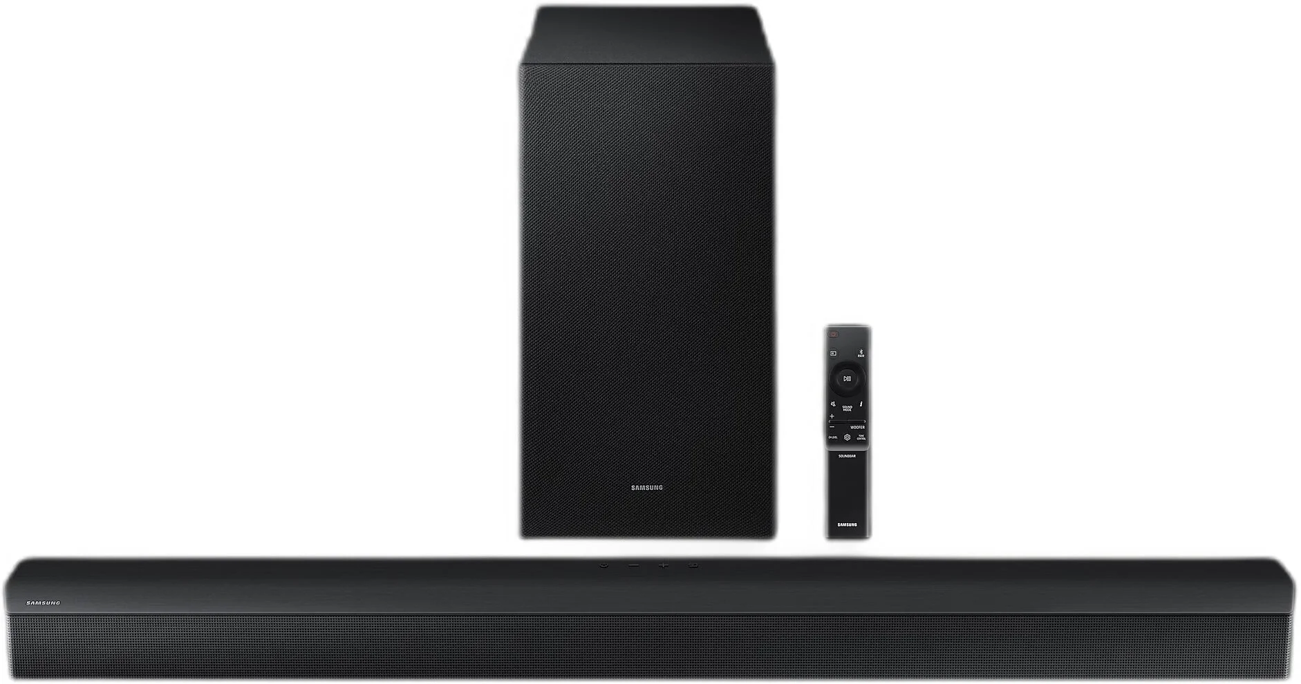 Samsung HW-B650 Soundbar 3.1 with 370W power and a dedicated center channel. Excellent for dialogues and watching movies with a voiceover.