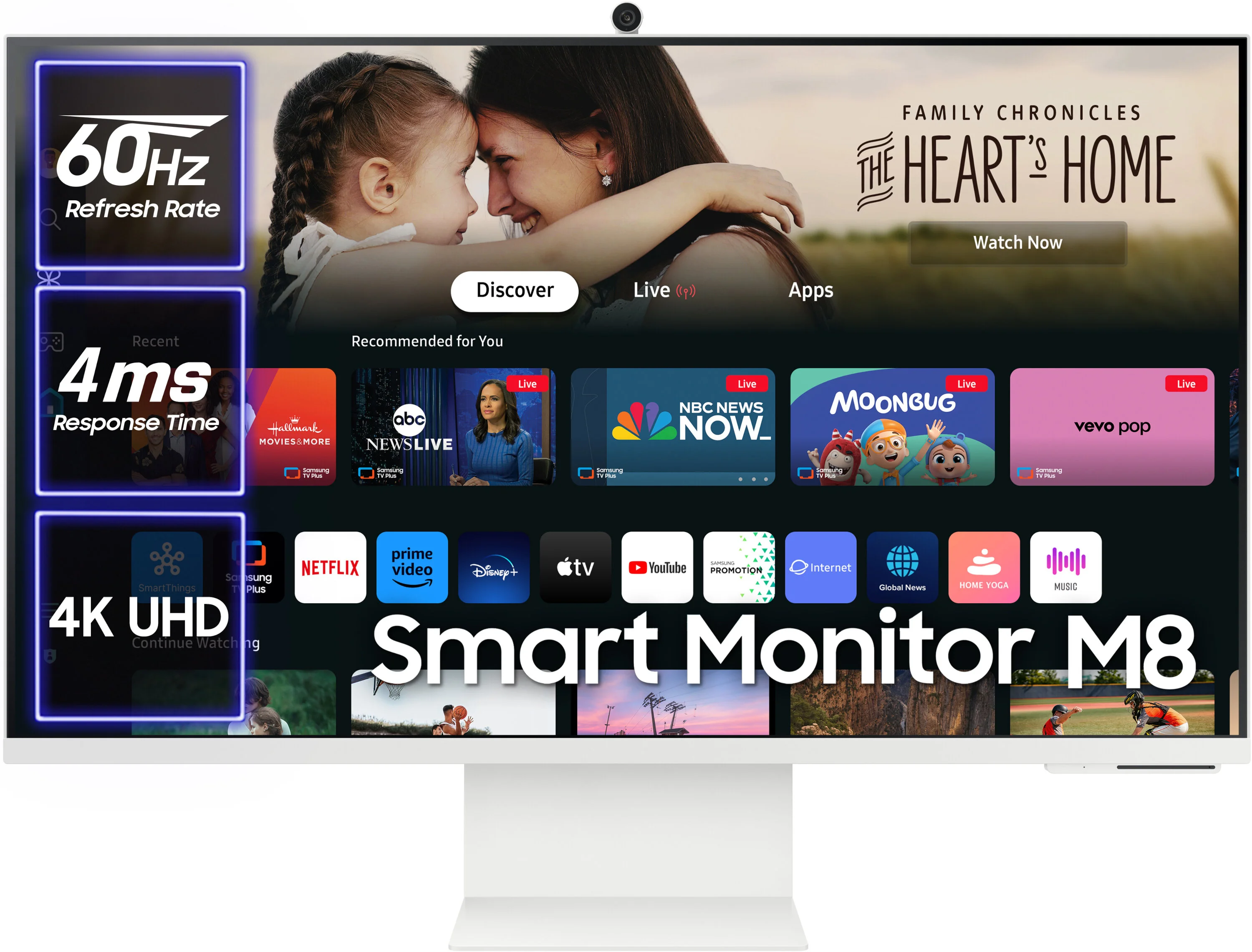 New Samsung M9, M8, M7 monitors are now available. OLED, 4K, Smart Monitor with apps – choose a model suited to your needs.
