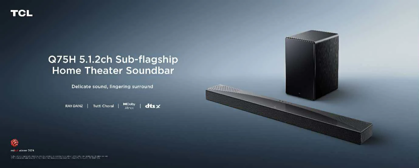 Soundbars von TCL aus der Q- und S-Serie – kraftvoller Sound, kabellose Subwoofer und AI Sonic Adaptation. Nutze die Aktion mit TV TCL.