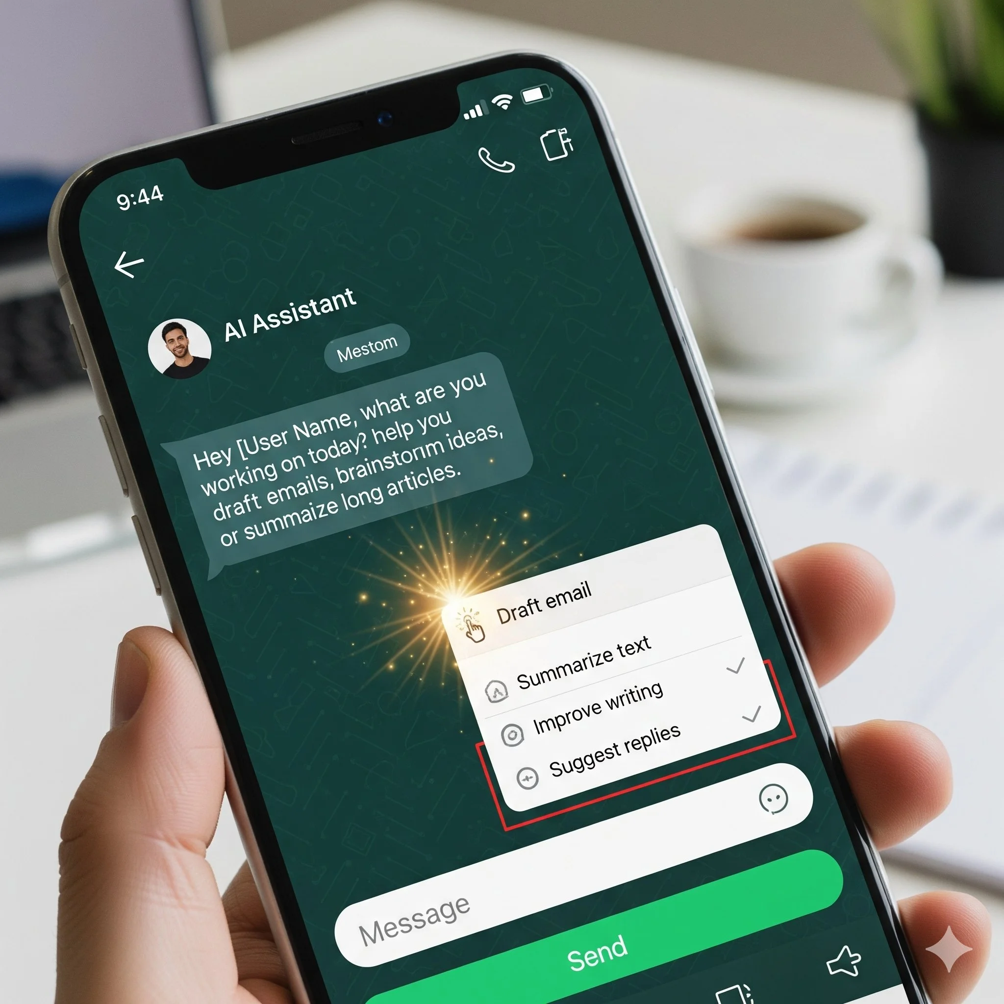 WhatsApp z AI Writing Help – szybsze, poprawne i profesjonalne wiadomości dzięki sztucznej inteligencji. Funkcja trafia do pierwszych użytkowników.
