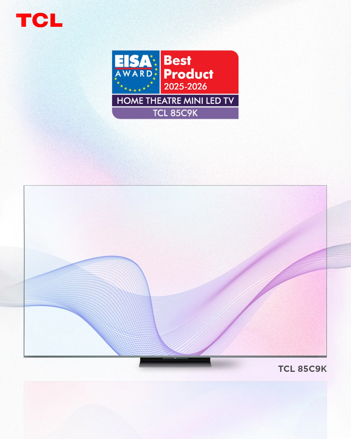 TCL potwierdza pozycję lidera. Pięć nagród EISA za duże ekrany, QD-Mini LED i soundbar Q65H z technologią RAY·DANZ.